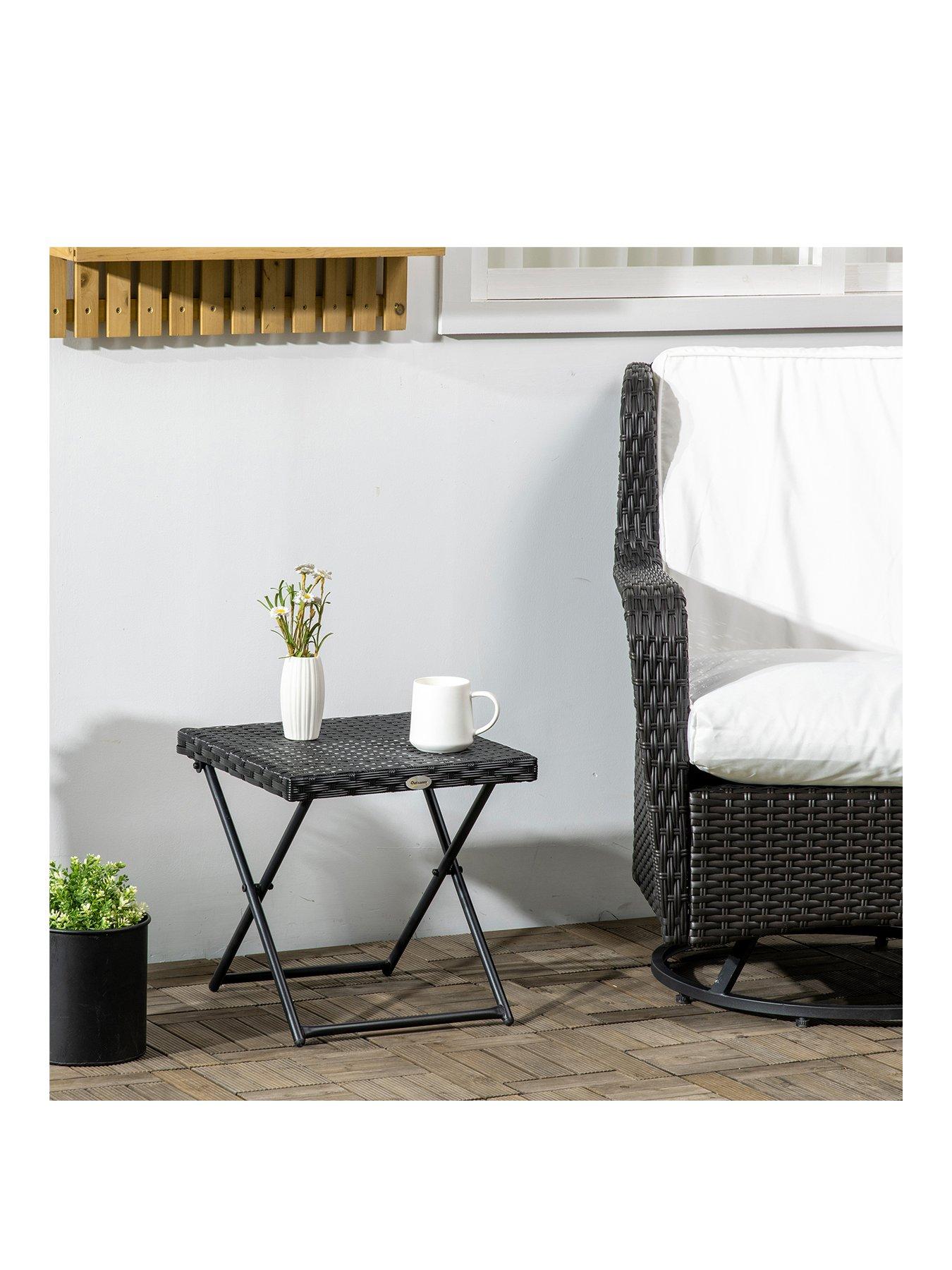 stillFront image of outsunny-outsunny-garden-small-folding-square-rattan-coffee-table-bistro-40h-x-40l-x-40wcm-black