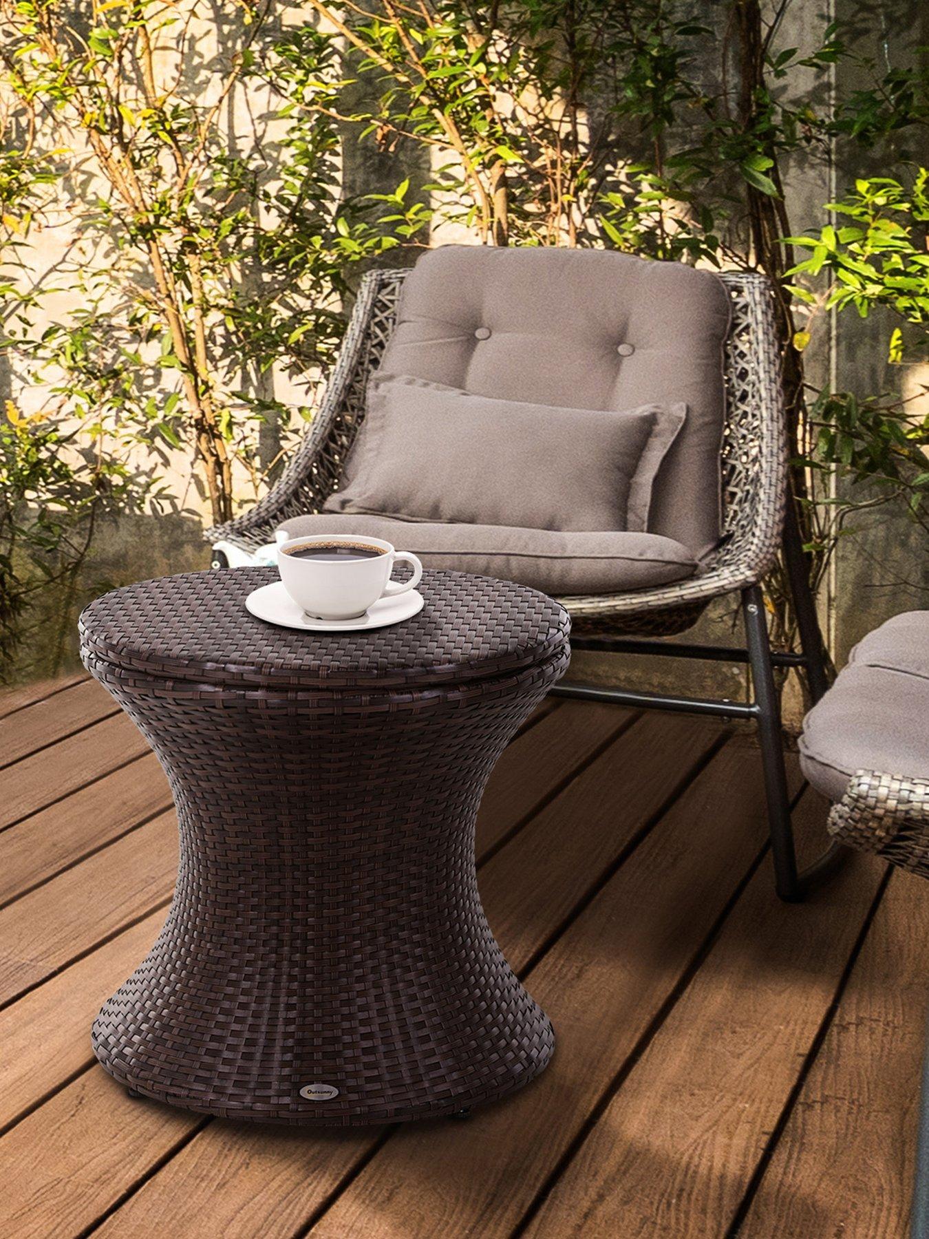 outsunny-pe-rattan-ice-bucket-table-brown