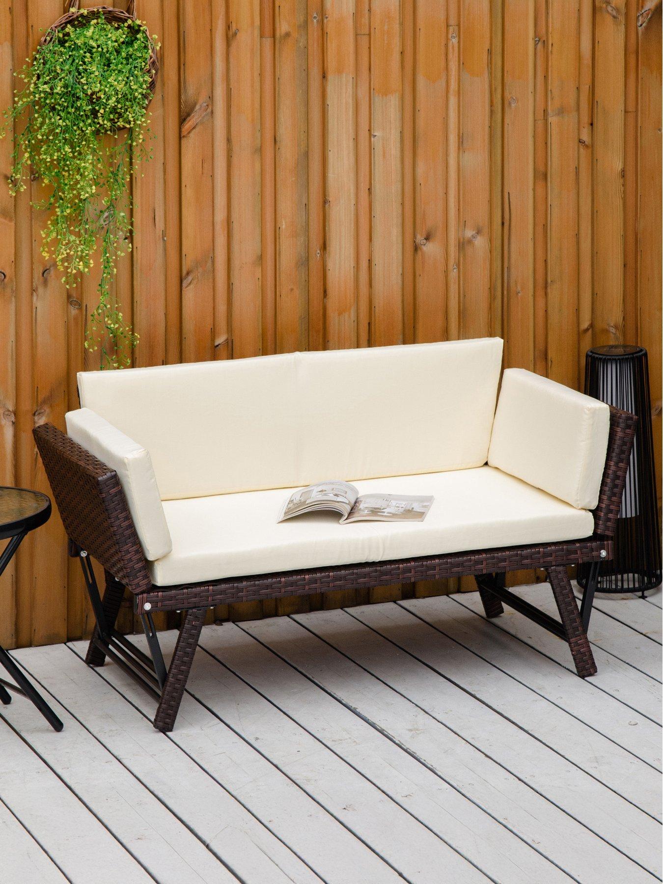 front image of outsunny-2-seater-rattan-sofa-with-cushions-brown