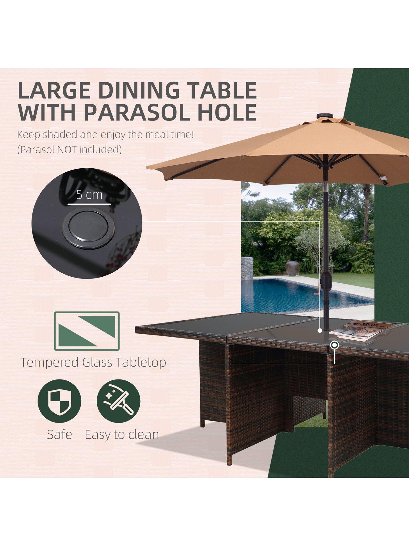  image of outsunny-10-seater-rattan-cube-garden-furniture-set-brown