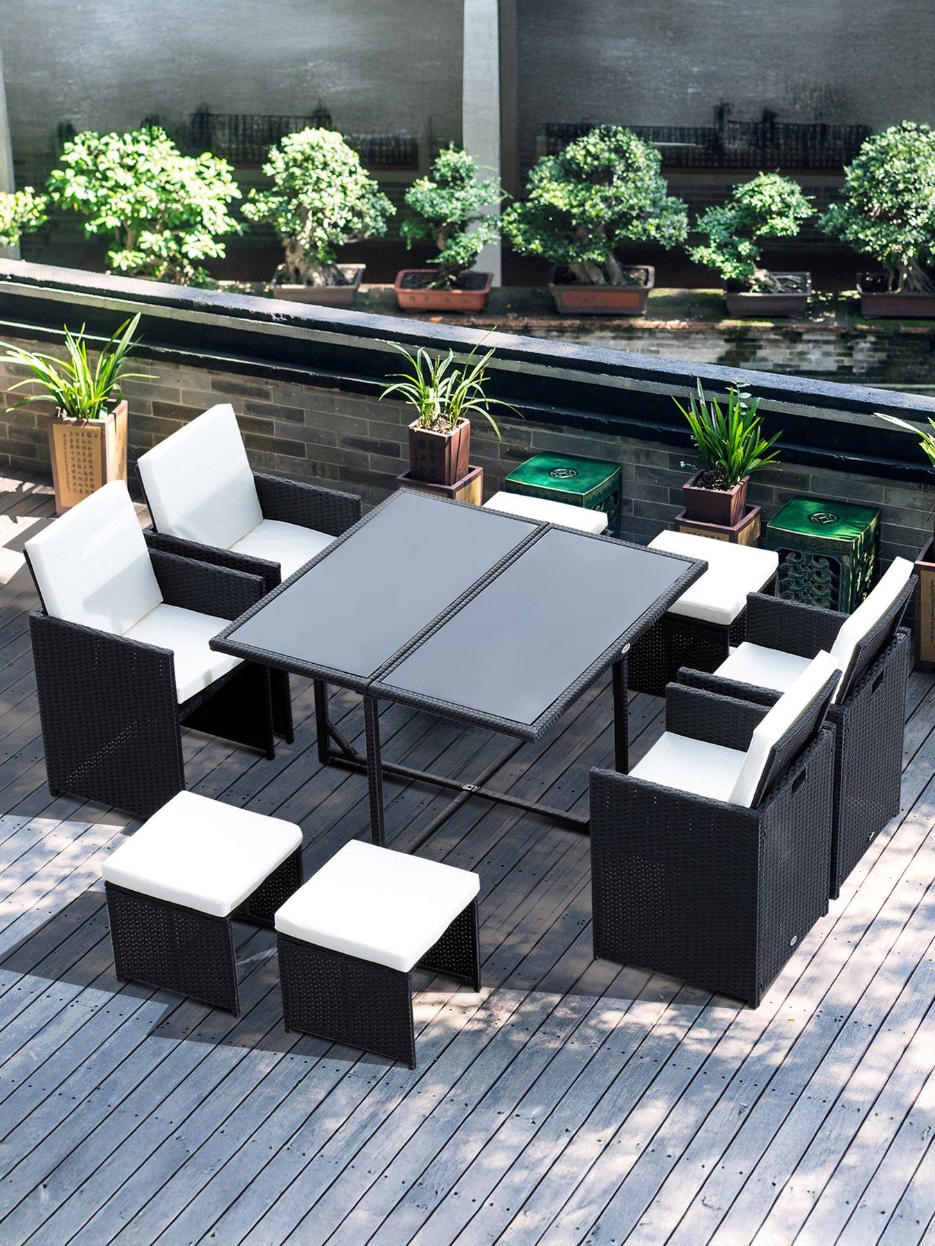 outsunny-8-seater-rattan-cube-garden-furniture-set-4-armchairs-4-stools-black