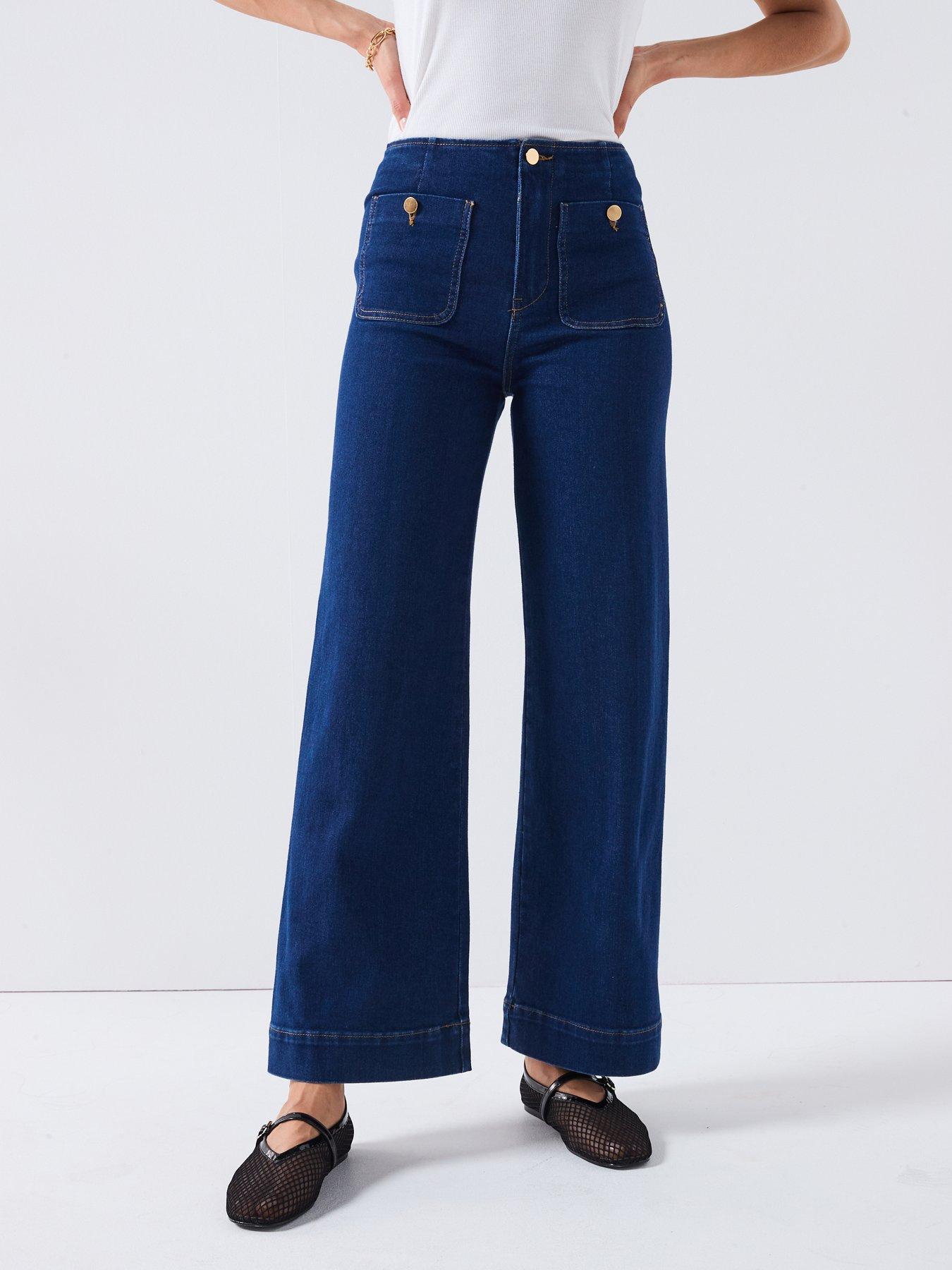 undefined Madeline High Waist Denim Jeans - Blue