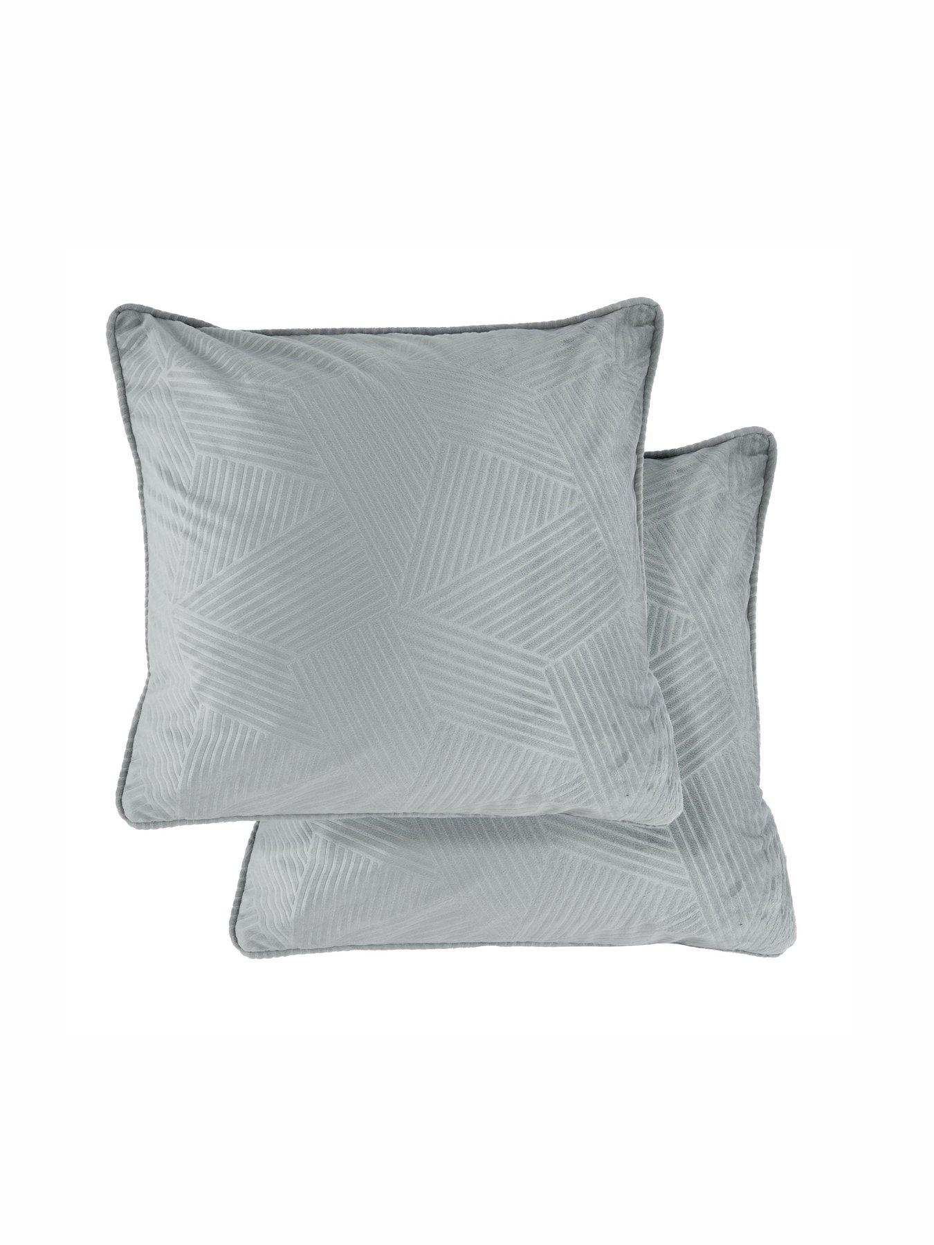 very-home-geo-velvet-filled-cushion-pair