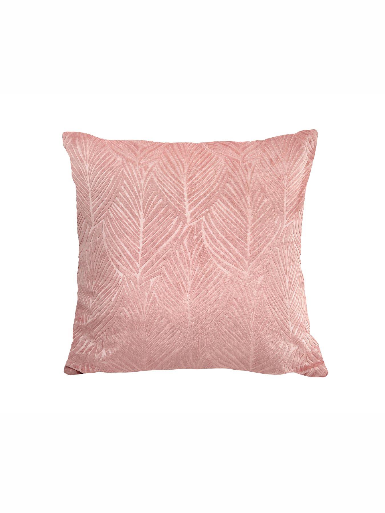 undefined Leaf Embossed Velvet Filled Cushion 43x43cm