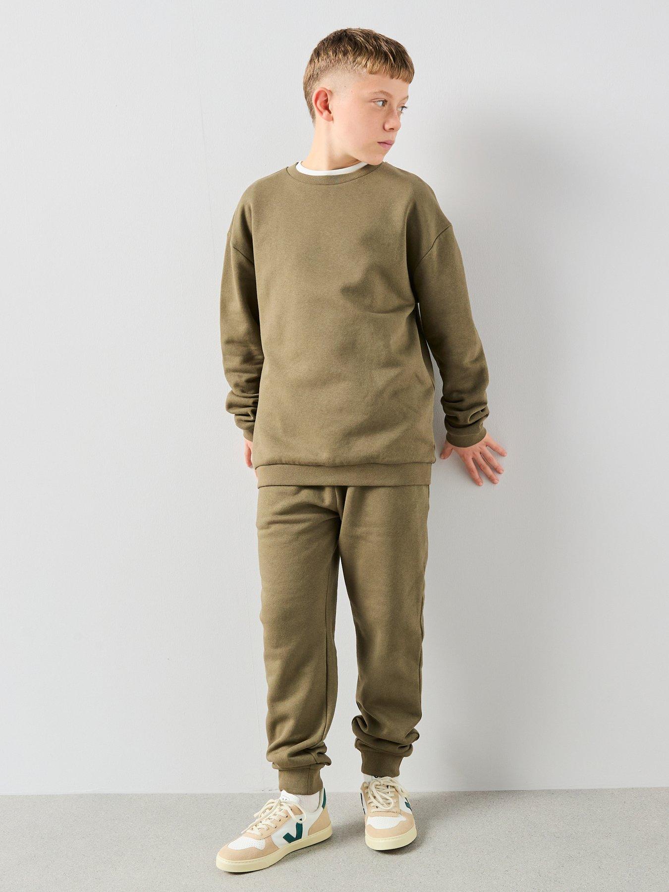 The Very Collection Boys Sweatshirt And Jogger Set - Khaki