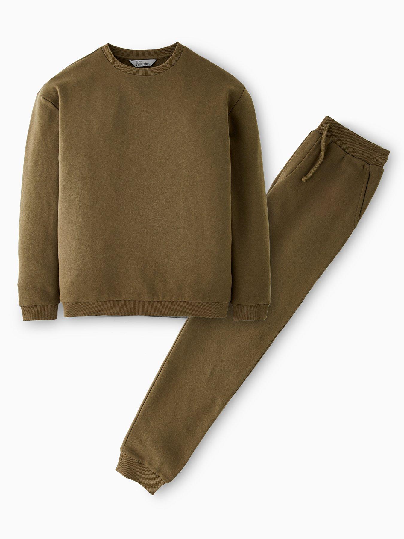 The Very Collection Boys Sweatshirt And Jogger Set - Khaki