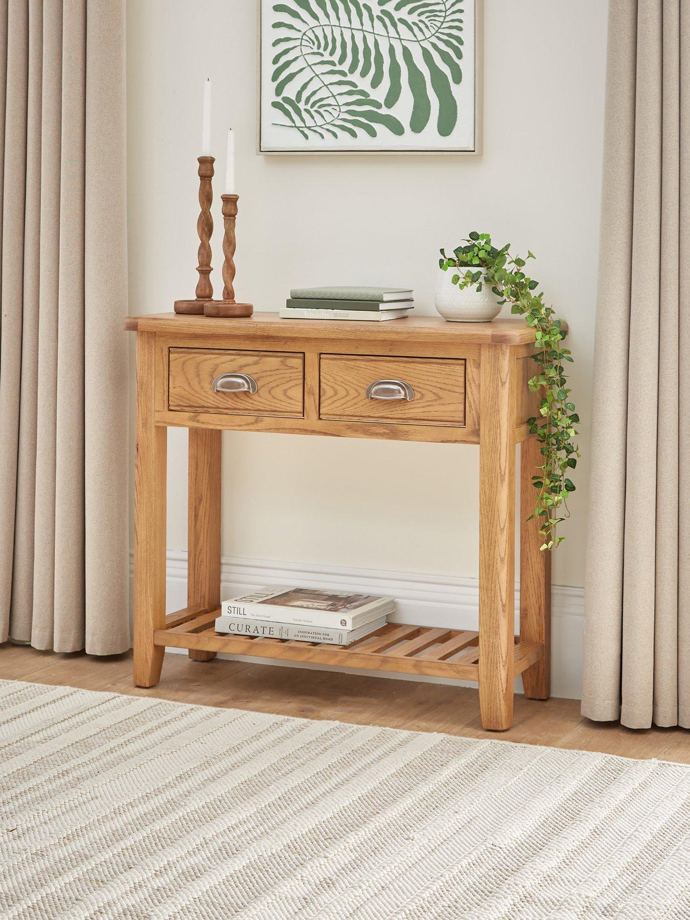 Very Home Woodland Console Table - Oak