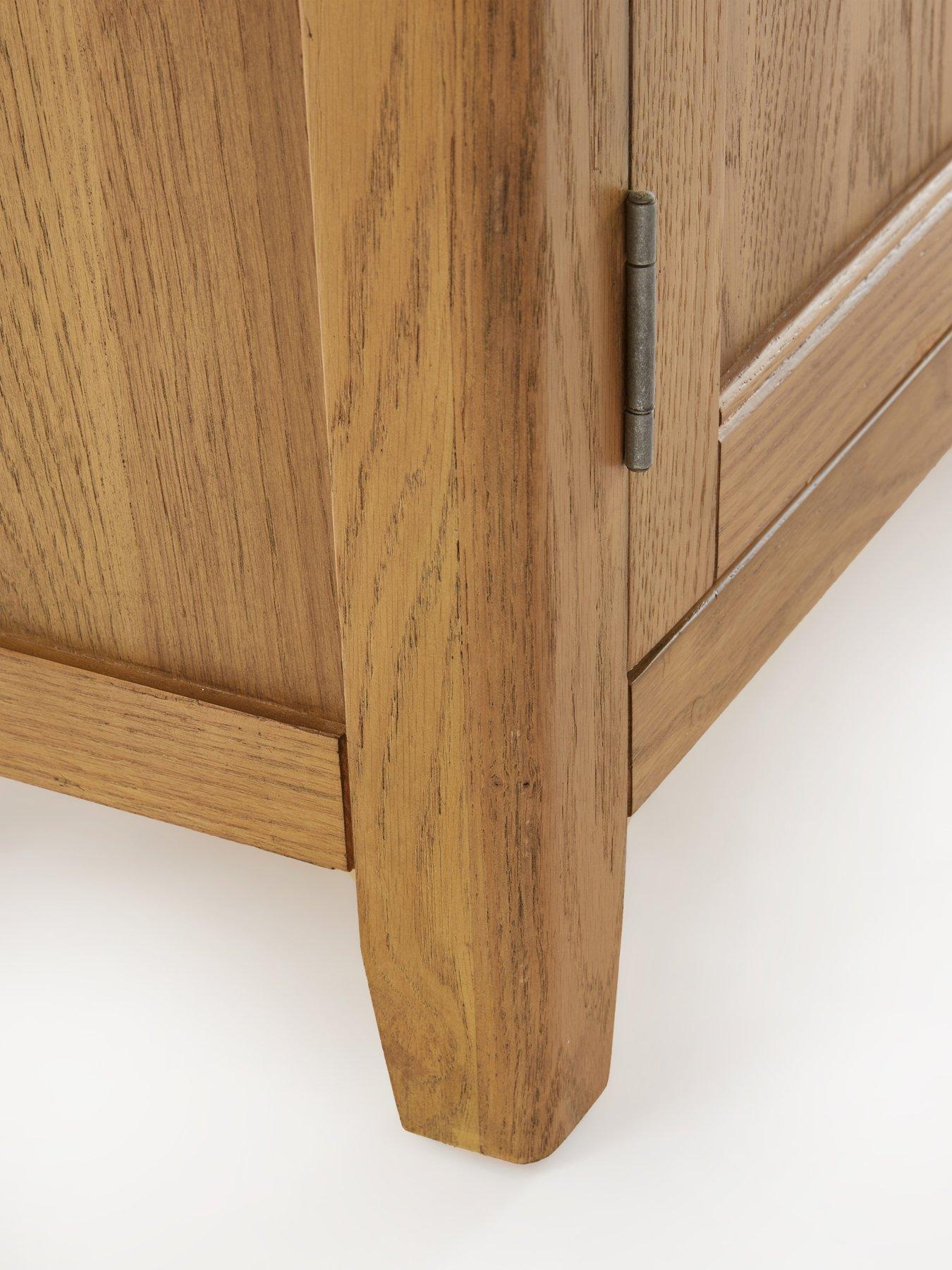  image of very-home-woodland-ready-assemblednbsplarge-sideboard-with-wine-rack-oak