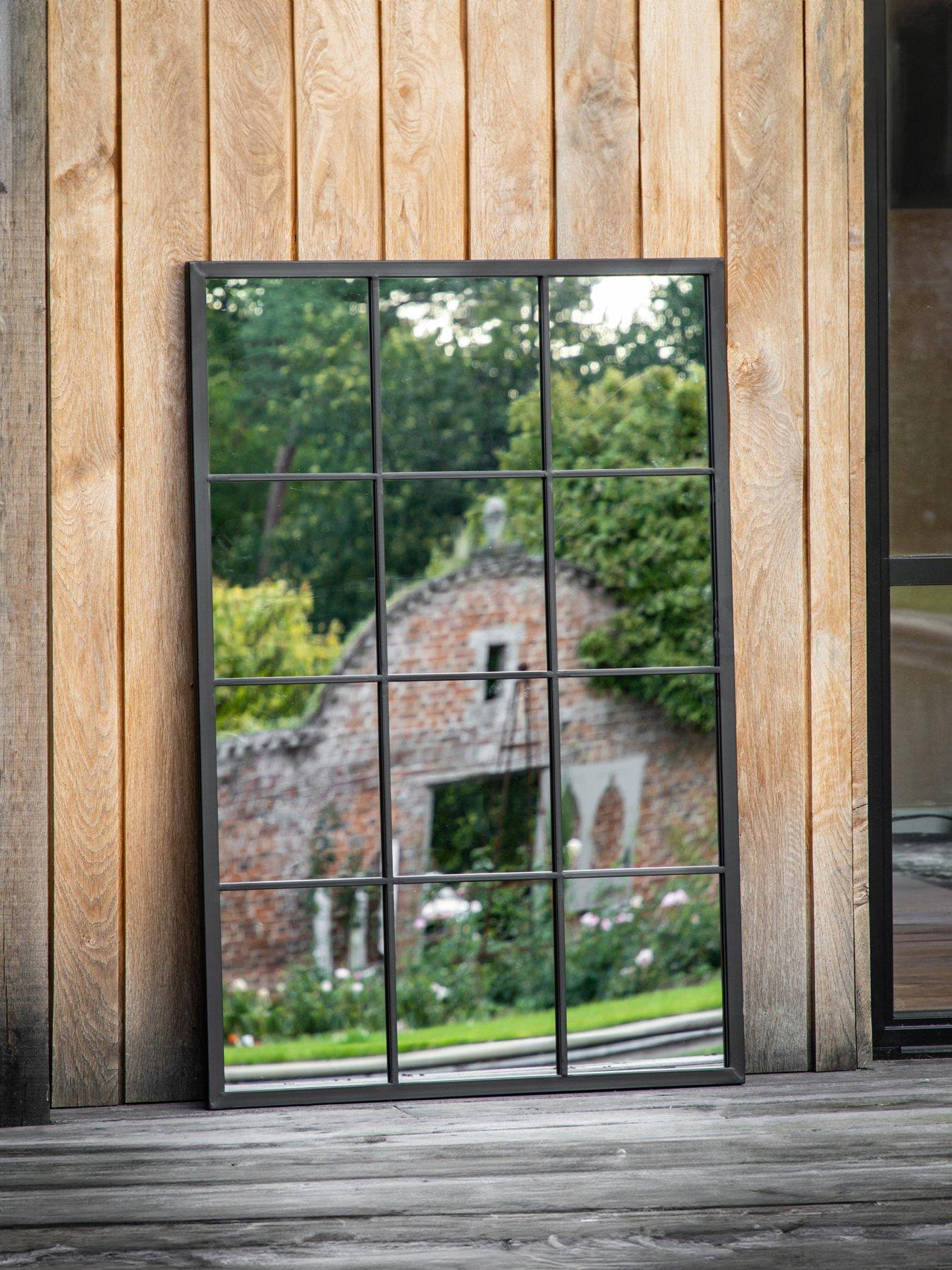 Image 1 of 5 of Gallery Direct Darland Outdoor Mirror Black 1200x800mm