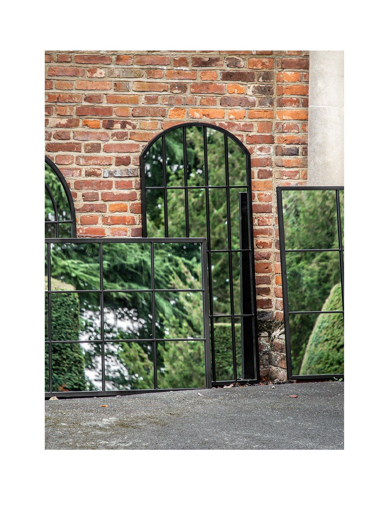  image of gallery-kemsley-outdoor-mirror-black-1400x650mm