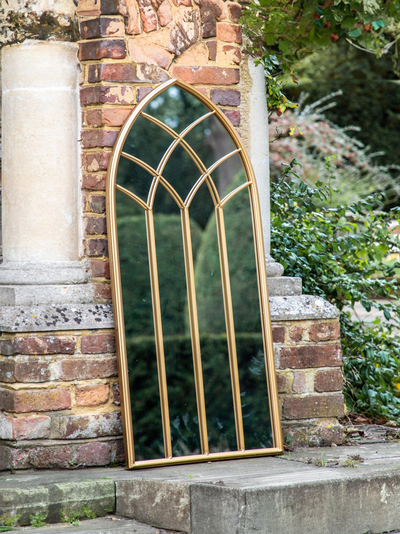 Image 1 of 5 of Gallery Direct Kirby Outdoor Mirror Gold 1150x500mm