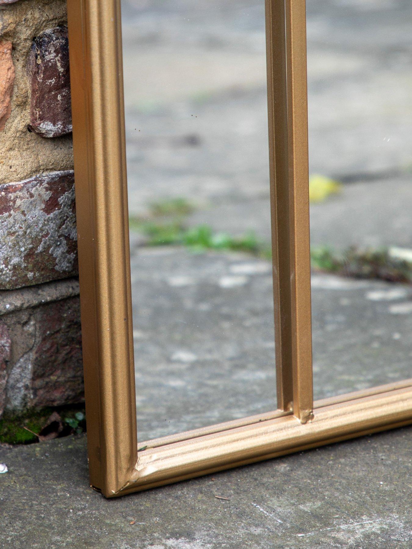 Image 5 of 5 of Gallery Direct Kirby Outdoor Mirror Gold 1150x500mm