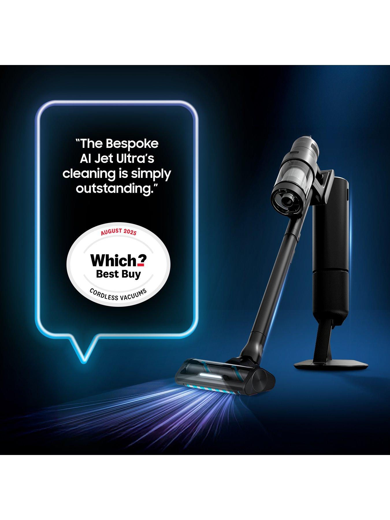 Image 2 of 8 of Samsung Bespoke Jet AI Ultra, Max 400W Suction Power Smart Cordless Vacuum Cleaner with AI Cleaning, Satin Black
