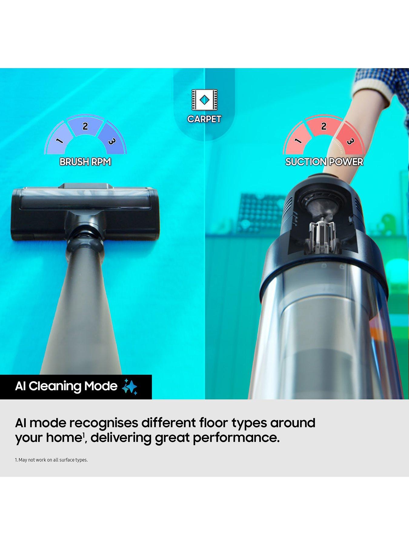 Image 5 of 8 of Samsung Bespoke Jet AI Ultra, Max 400W Suction Power Smart Cordless Vacuum Cleaner with AI Cleaning, Satin Black