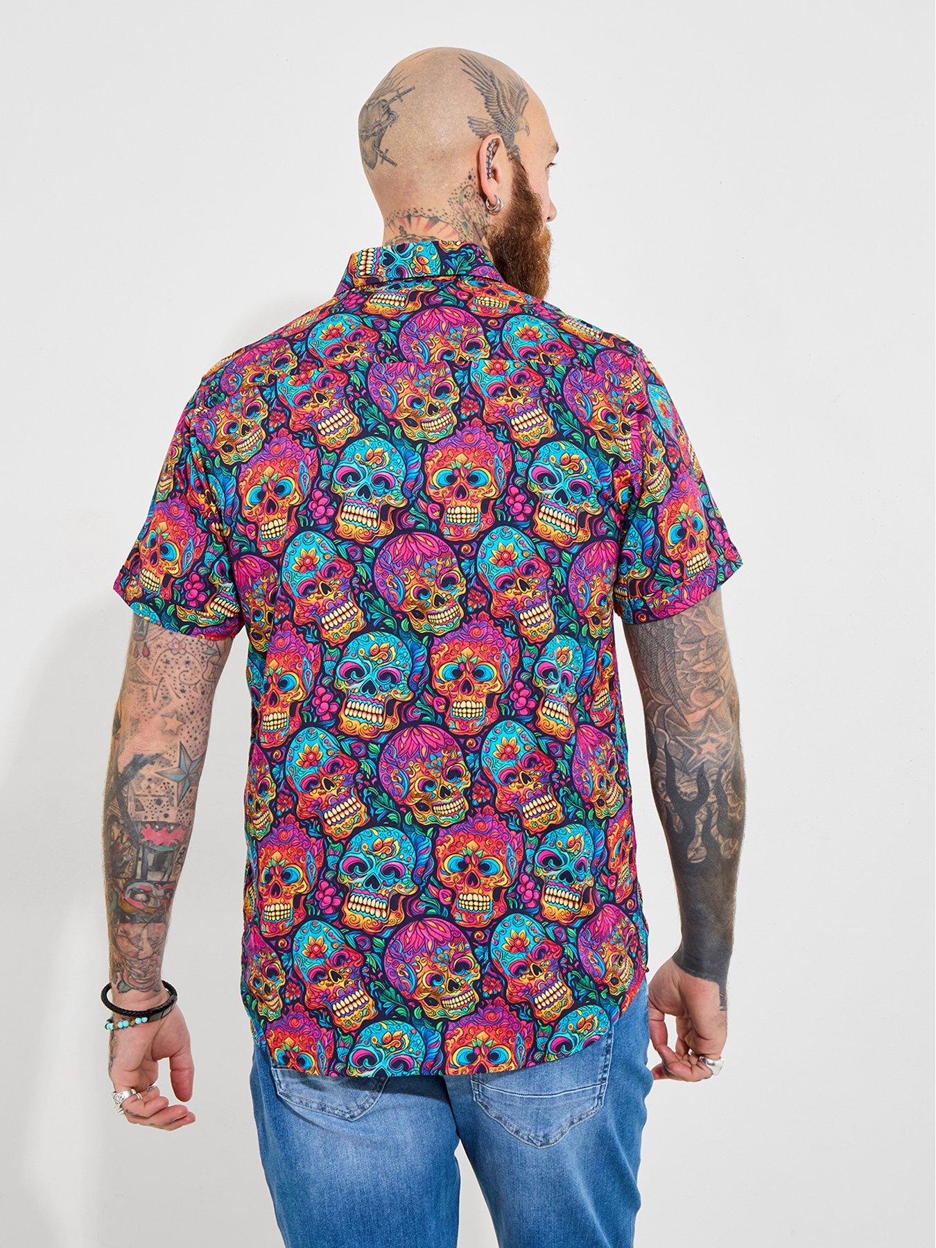 Image 2 of 6 of Joe Browns Sensational Skull Short Sleeve Shirt - Multi