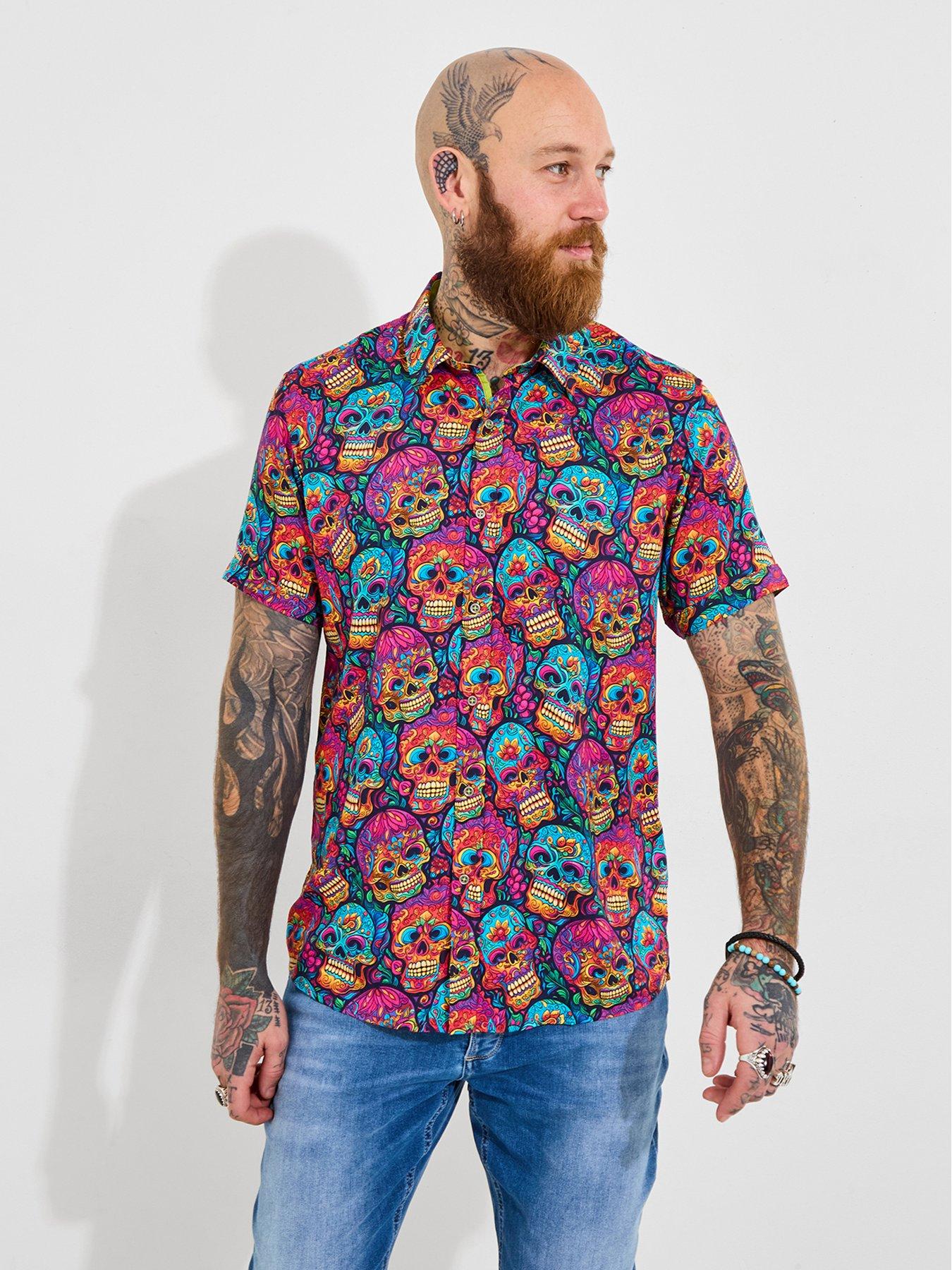 Image 4 of 6 of Joe Browns Sensational Skull Short Sleeve Shirt - Multi