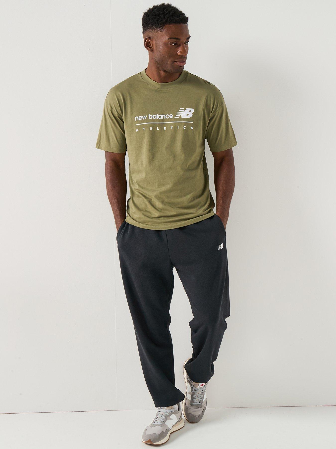  image of new-balance-mens-linear-graphic-t-shirt-green