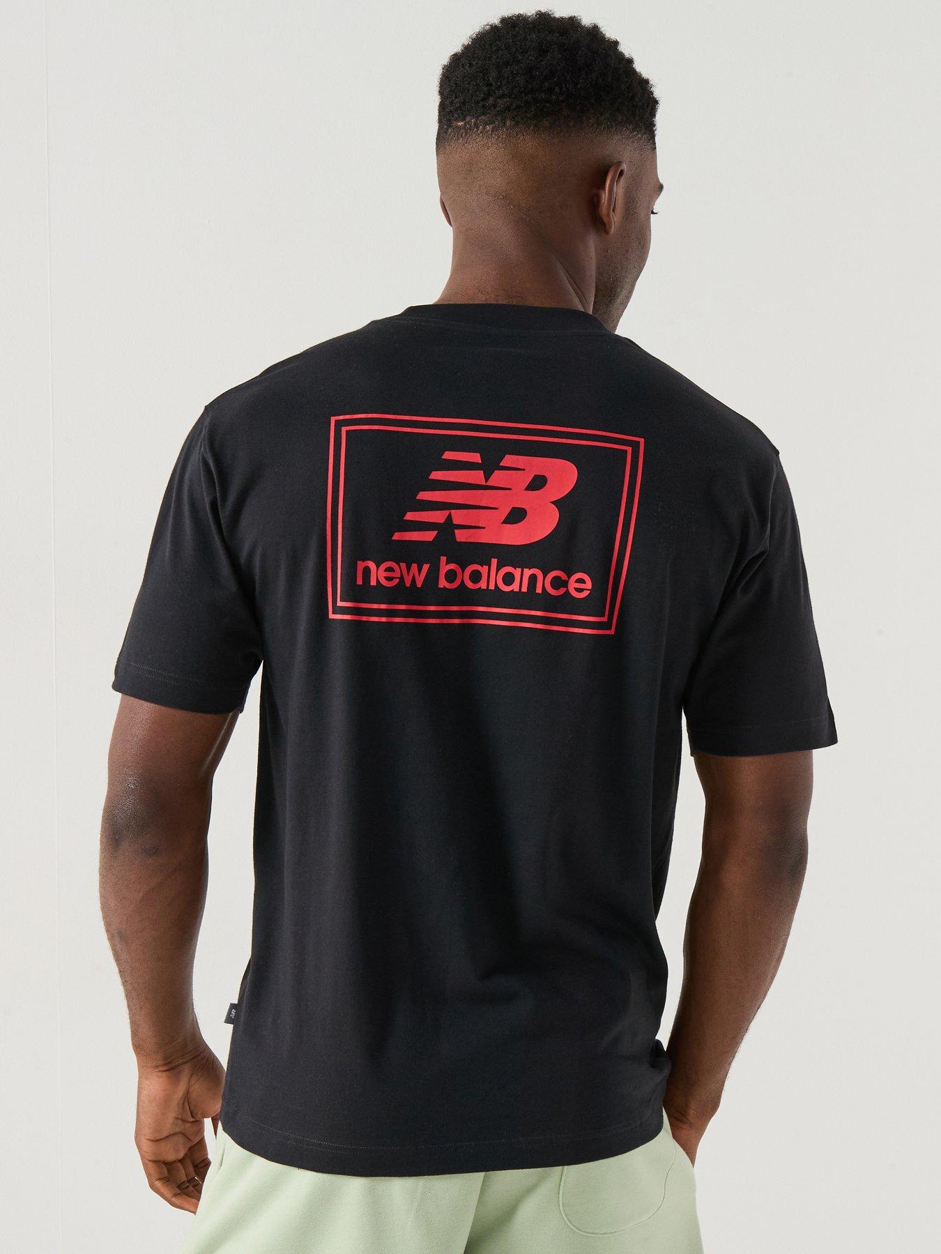 Image 1 of 5 of New Balance Mens Woven Label T-Shirt- Black