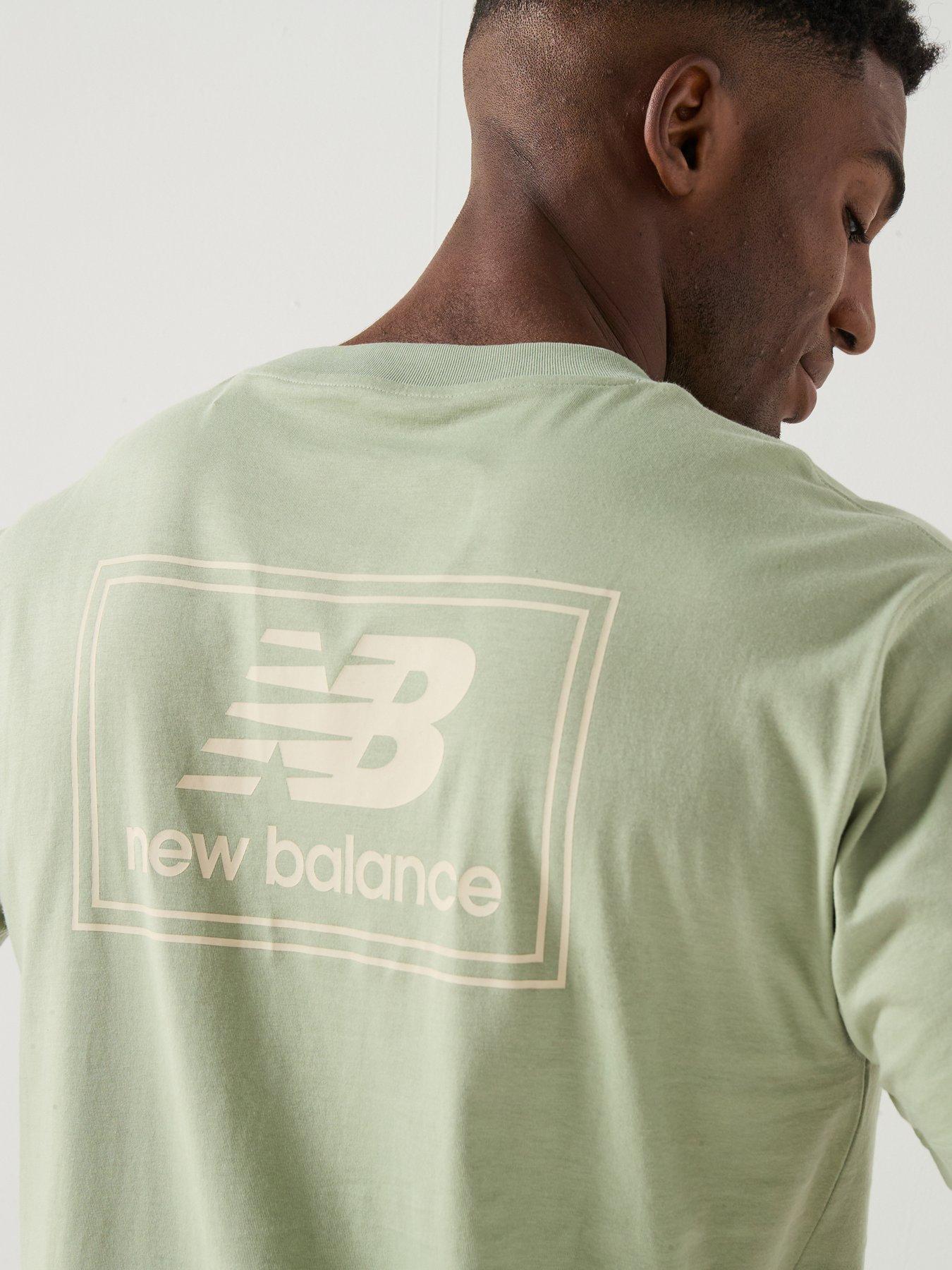 image of new-balance-mens-woven-label-t-shirt-green
