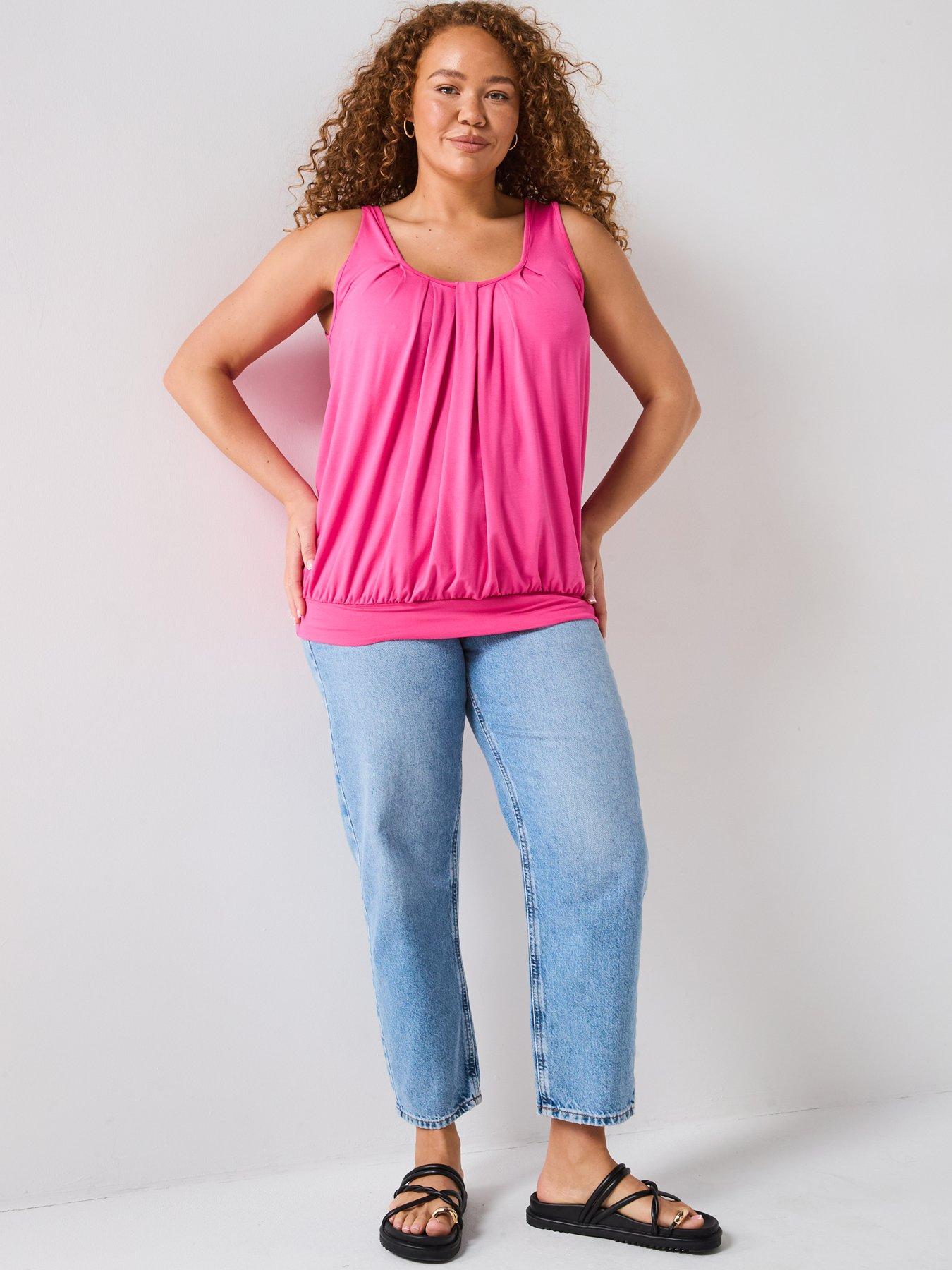 Image 5 of 5 of V by Very Curve Banded Hem Vest - Pink