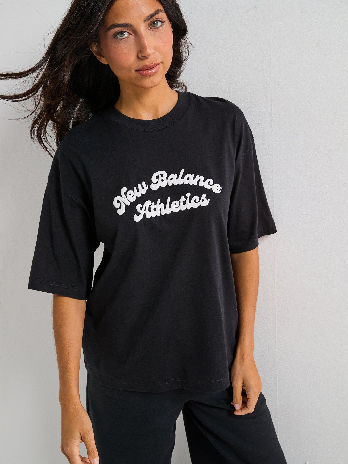 undefined Womens Linear Heritage Oversized T-shirt -black