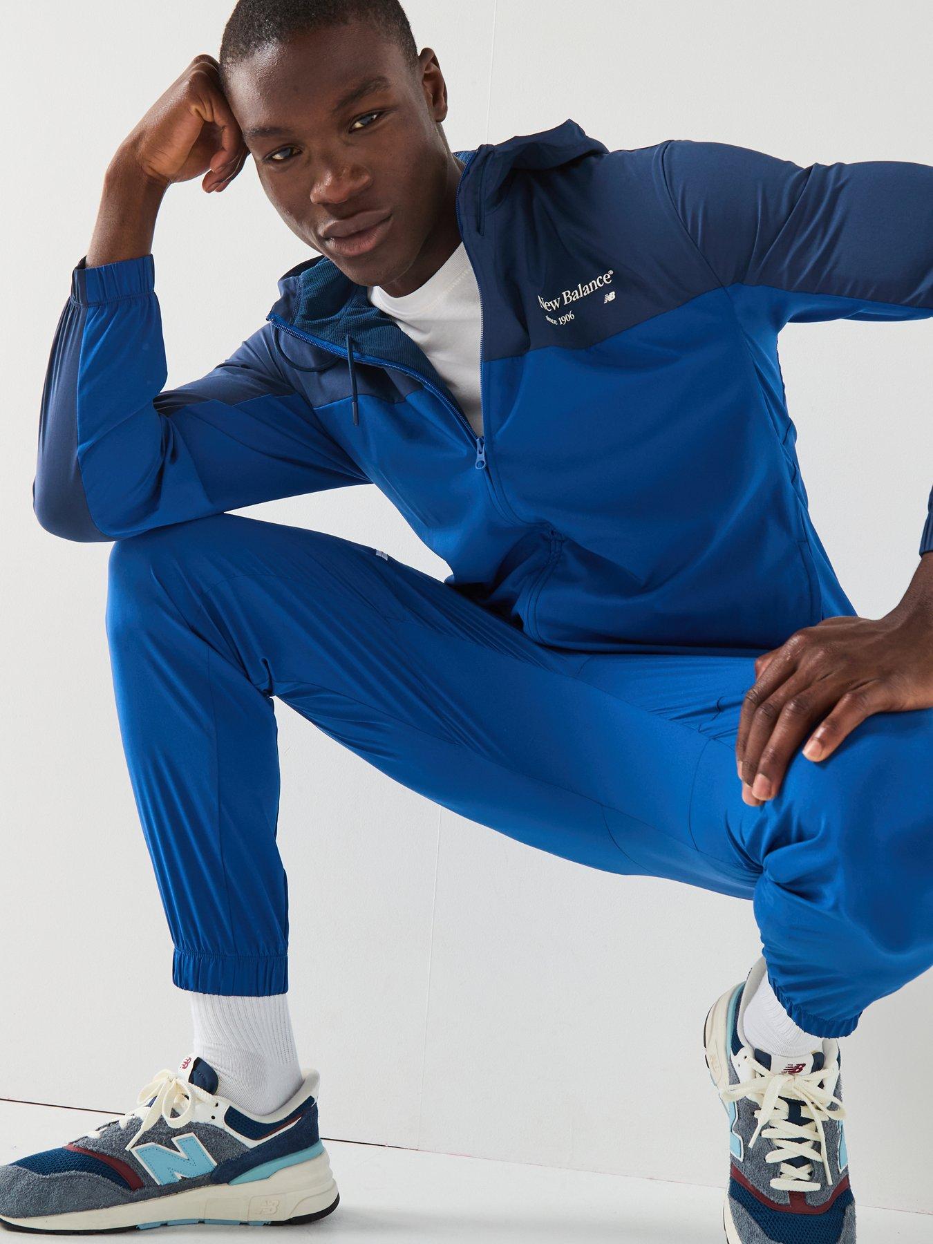 Image 6 of 6 of New Balance Mens Reimagined Woven Graphic Jacket - Blue
