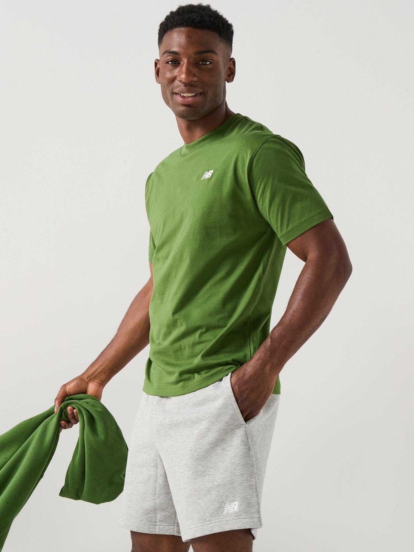  image of new-balance-mens-sports-essential-cotton-t-shirt-green
