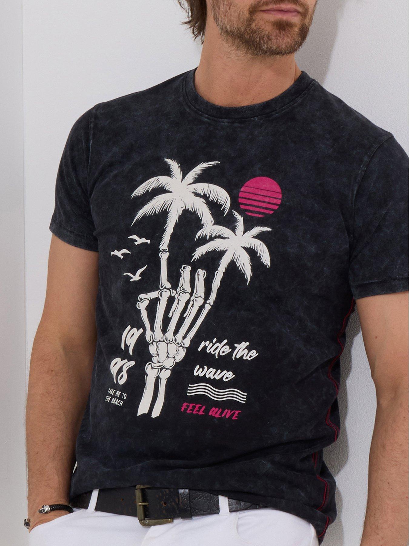  image of joe-browns-skeleton-palm-t-shirt