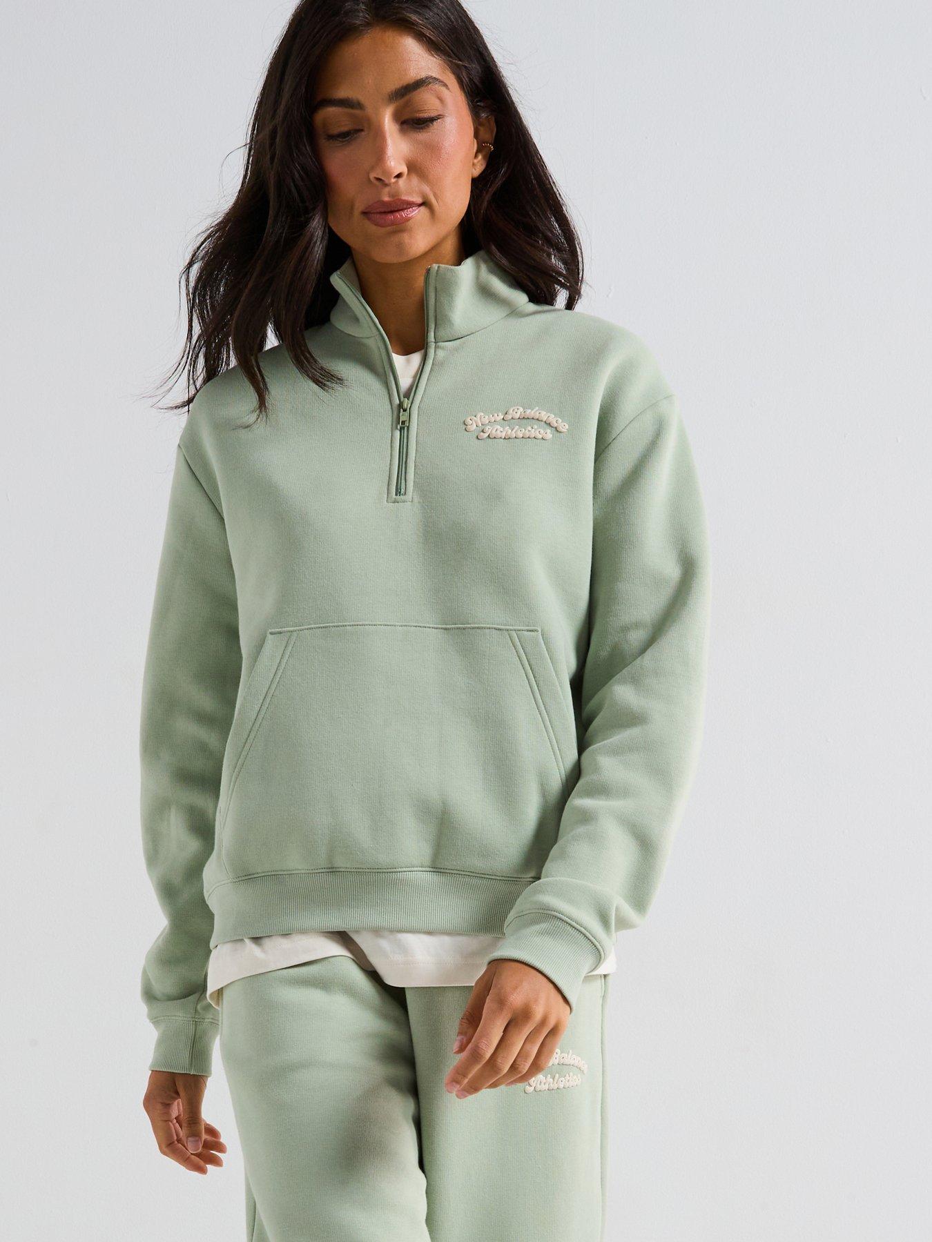 undefined Womens Linear Heritage Fleece Half Zip - Green