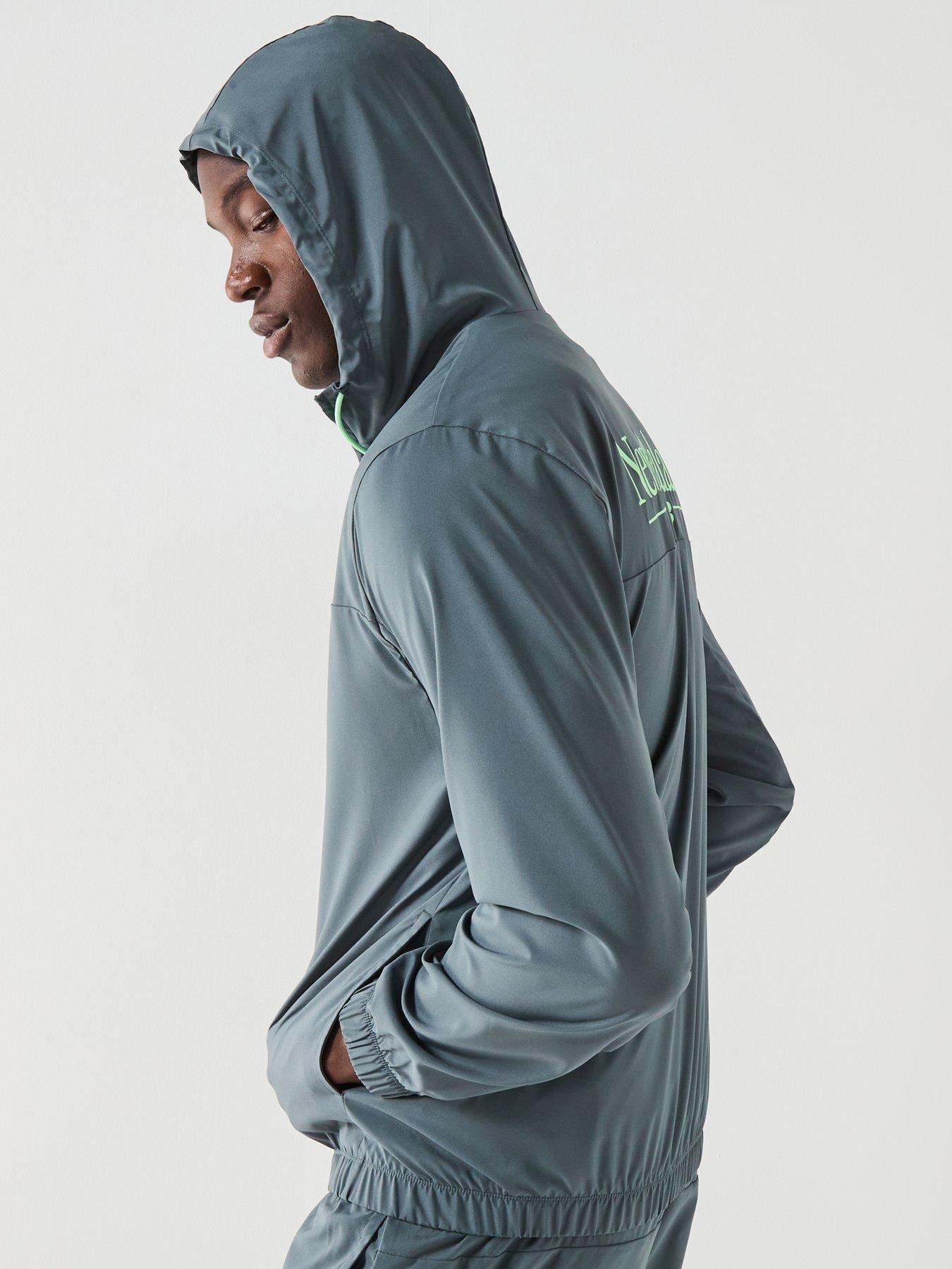 Image 6 of 6 of New Balance Mens Reimagined Woven Graphic Jacket - Grey