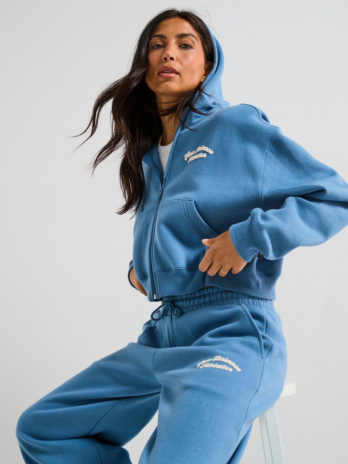  image of new-balance-womens-linear-heritage-fleece-full-zip-hoodie-blue