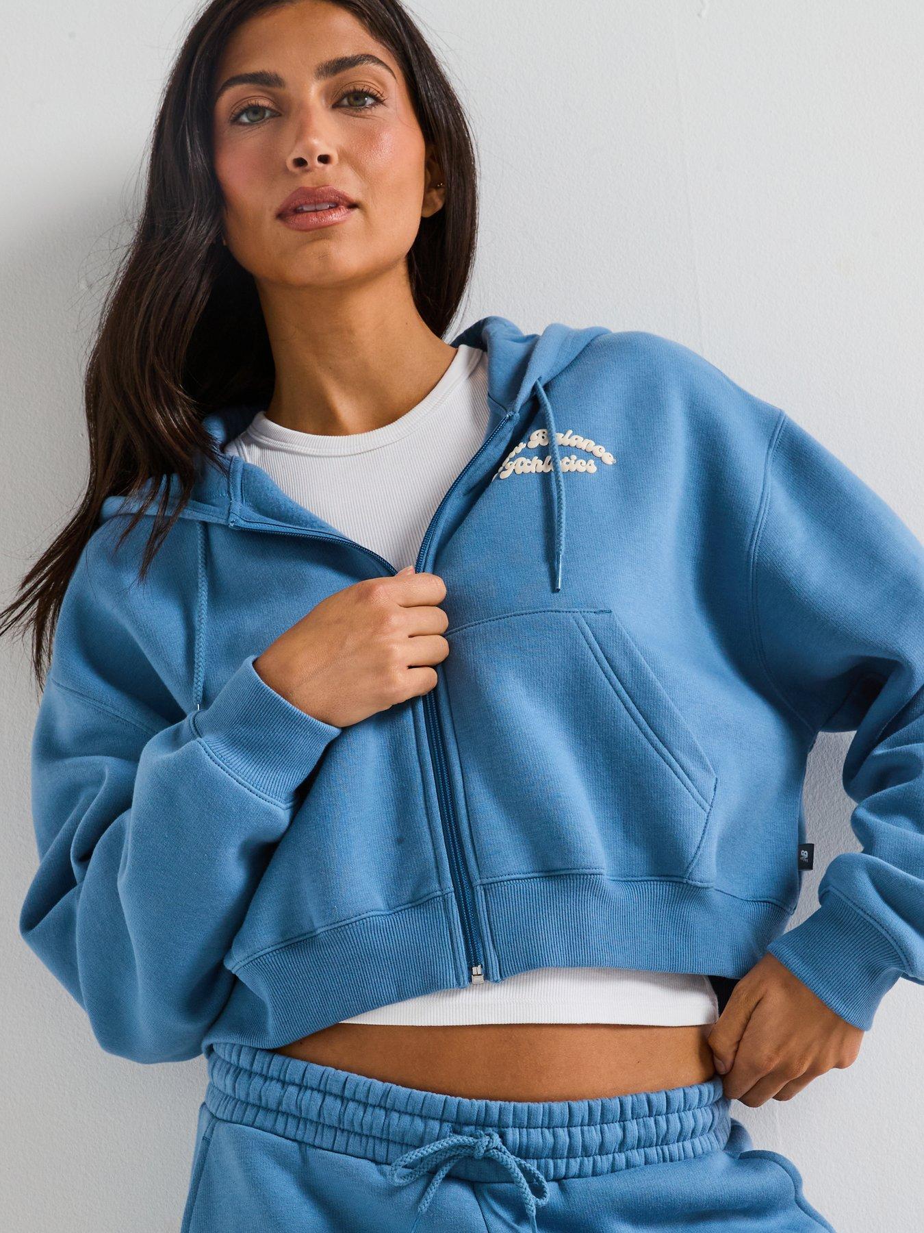  image of new-balance-womens-linear-heritage-fleece-full-zip-hoodie-blue