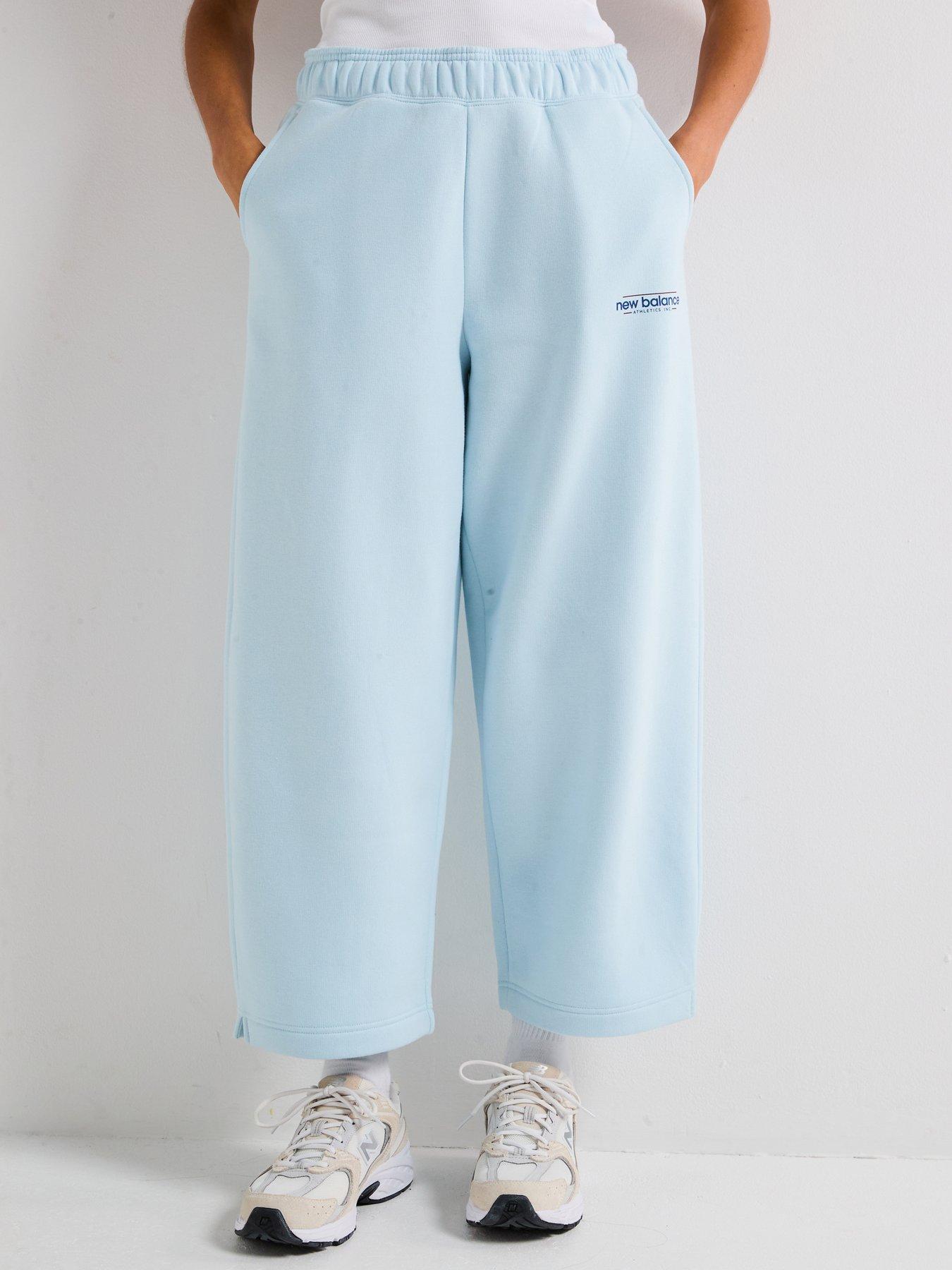 undefined Womens Reimagined Fleece Barrel Leg Pant - Blue