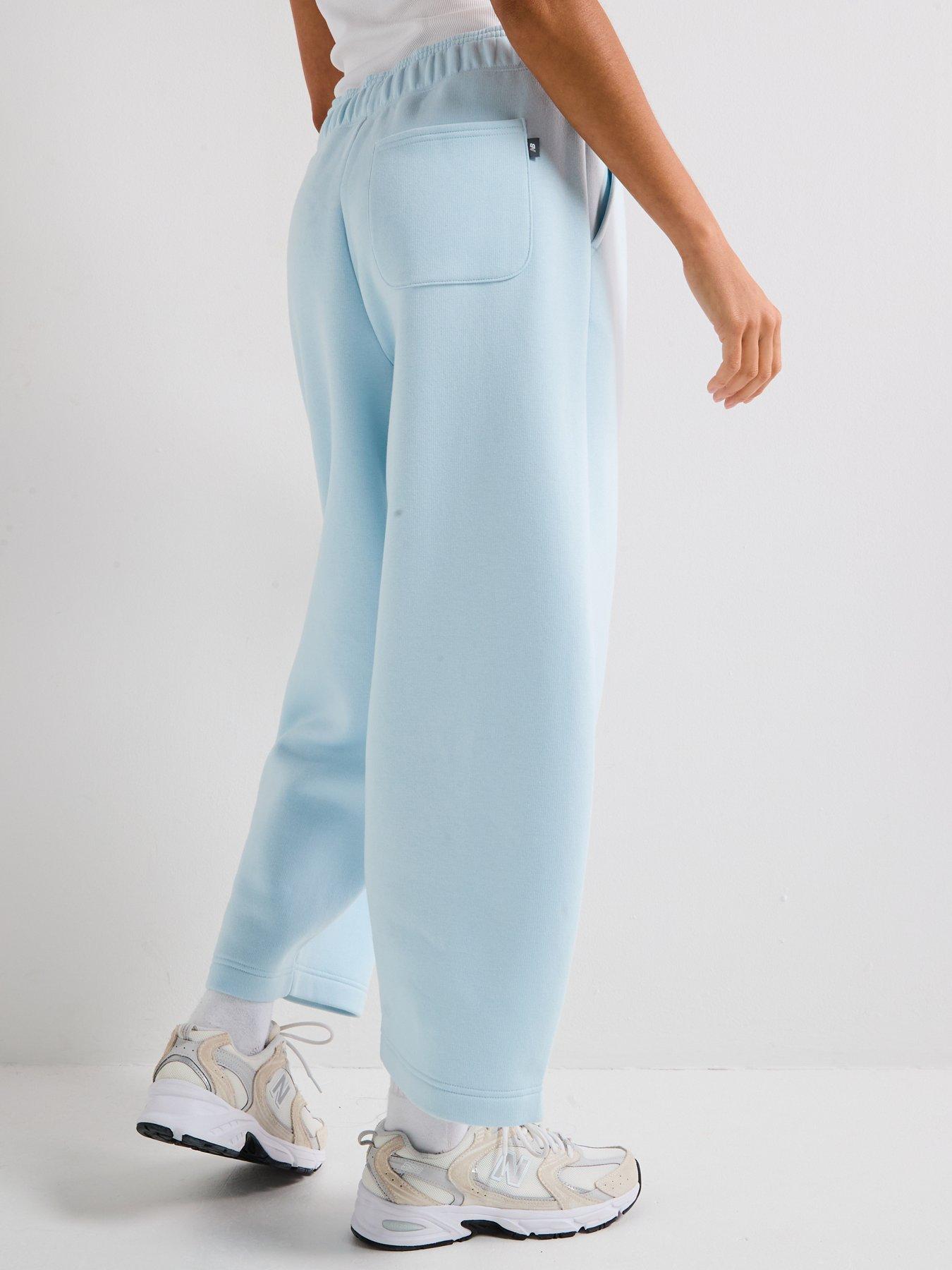 Image 2 of 6 of New Balance Womens Reimagined Fleece Barrel Leg Pant - Blue