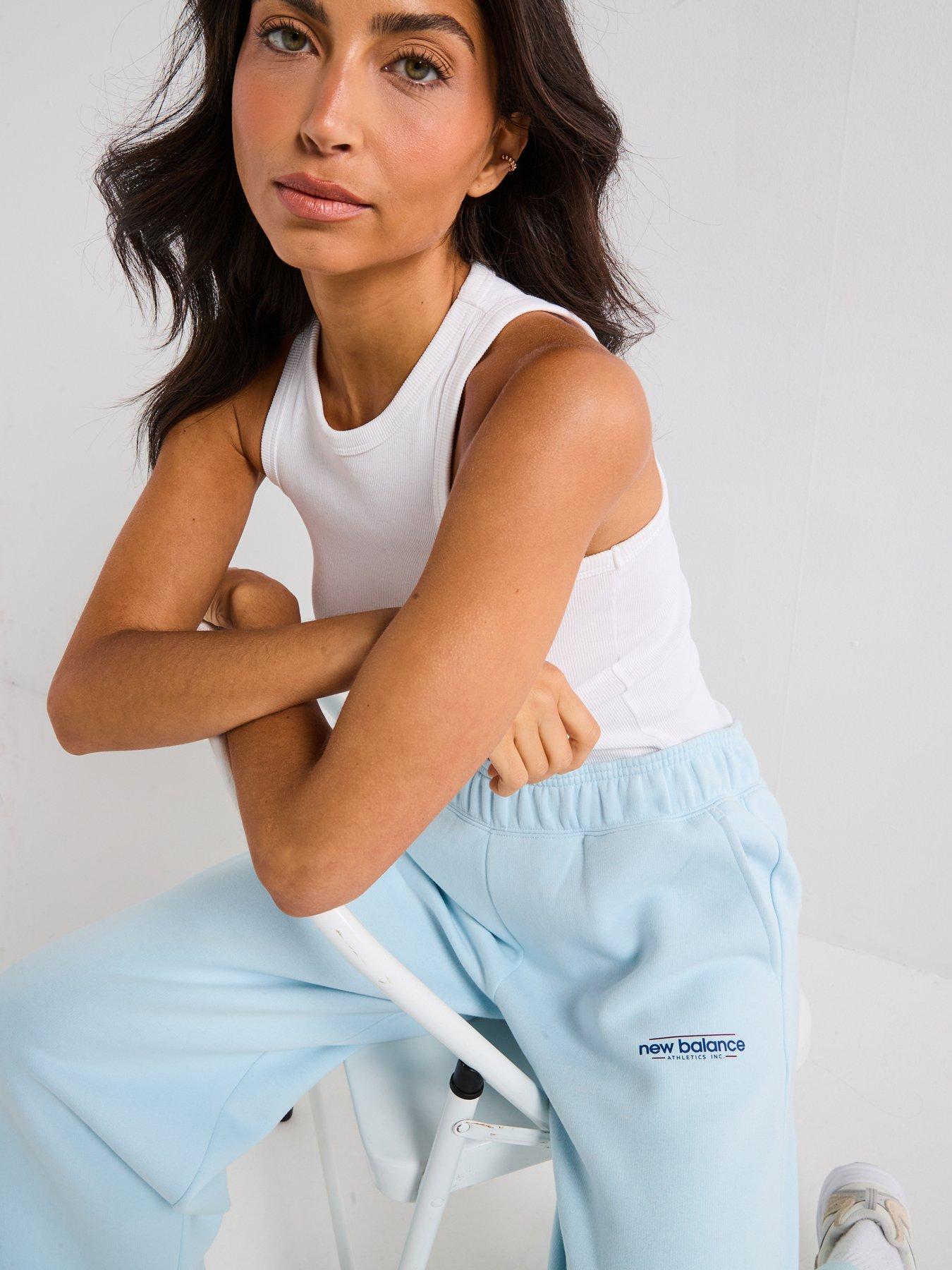 Image 6 of 6 of New Balance Womens Reimagined Fleece Barrel Leg Pant - Blue