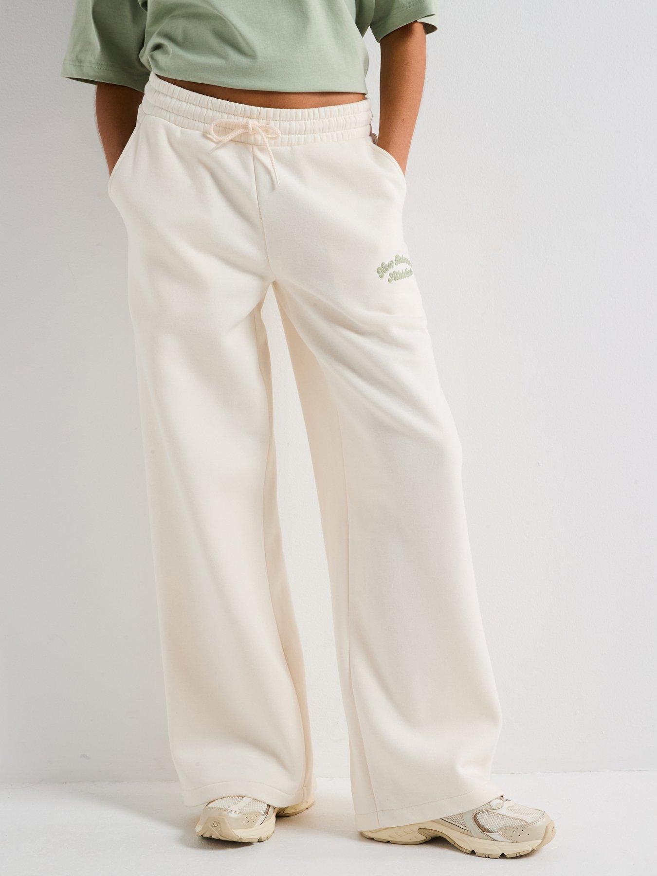 undefined Womens Heritage Fleece Wide Leg Pant - Beige