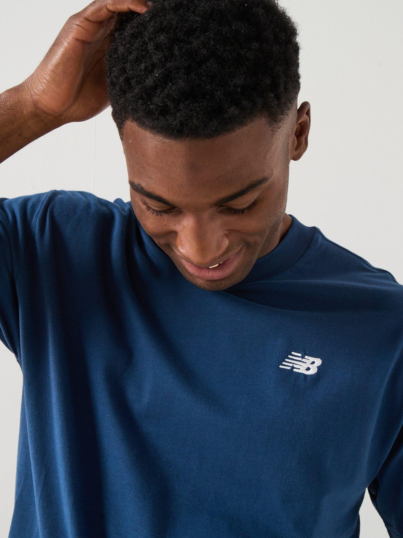 Image 4 of 6 of New Balance Mens Sports Essentials Cotton Tshirt - Navy
