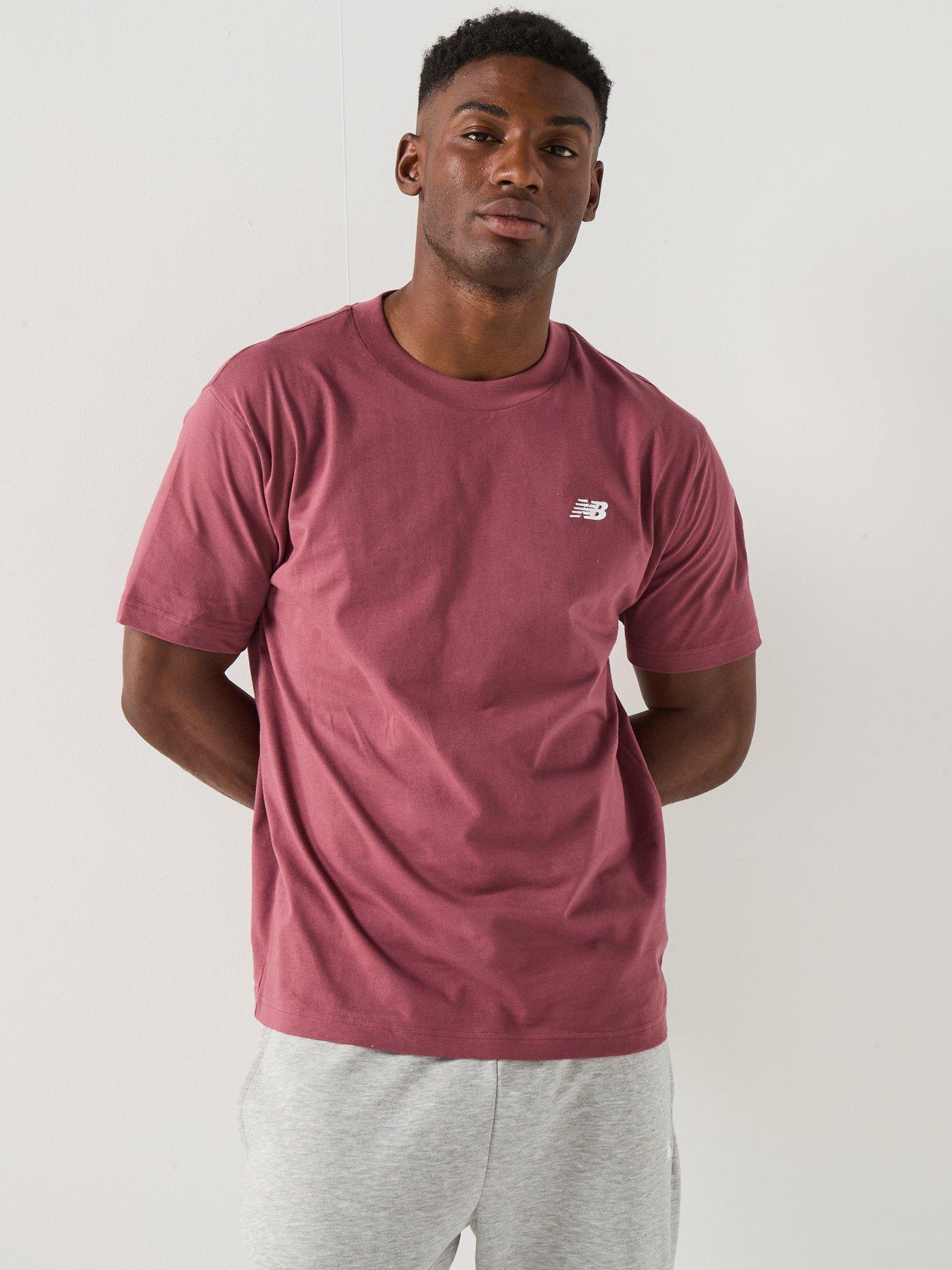 Image 1 of 6 of New Balance Mens Sports Essentials Cotton T-Shirt - Burgundy