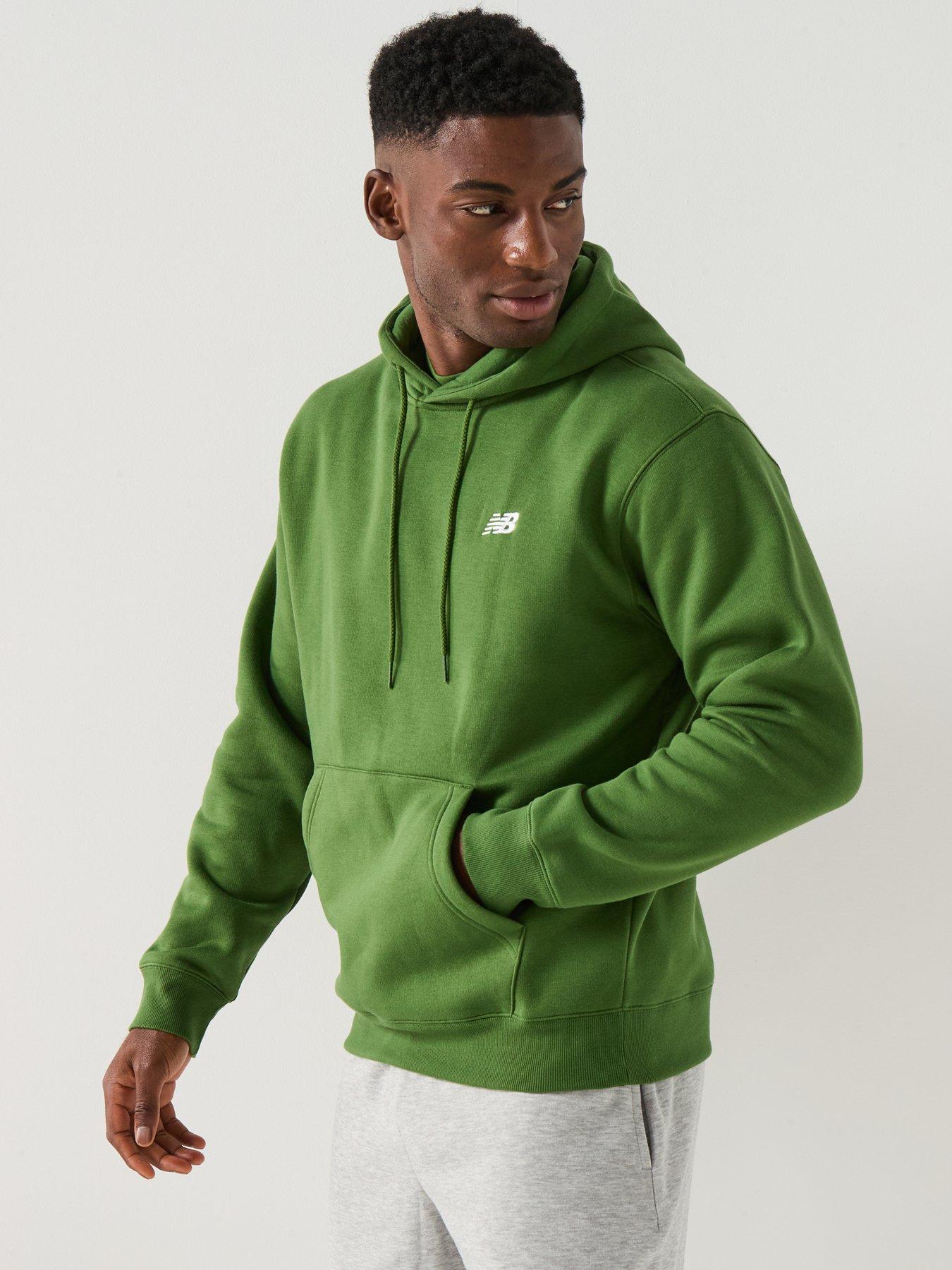Image 5 of 6 of New Balance Mens Sports Essentials Fleece Hoodie - Green