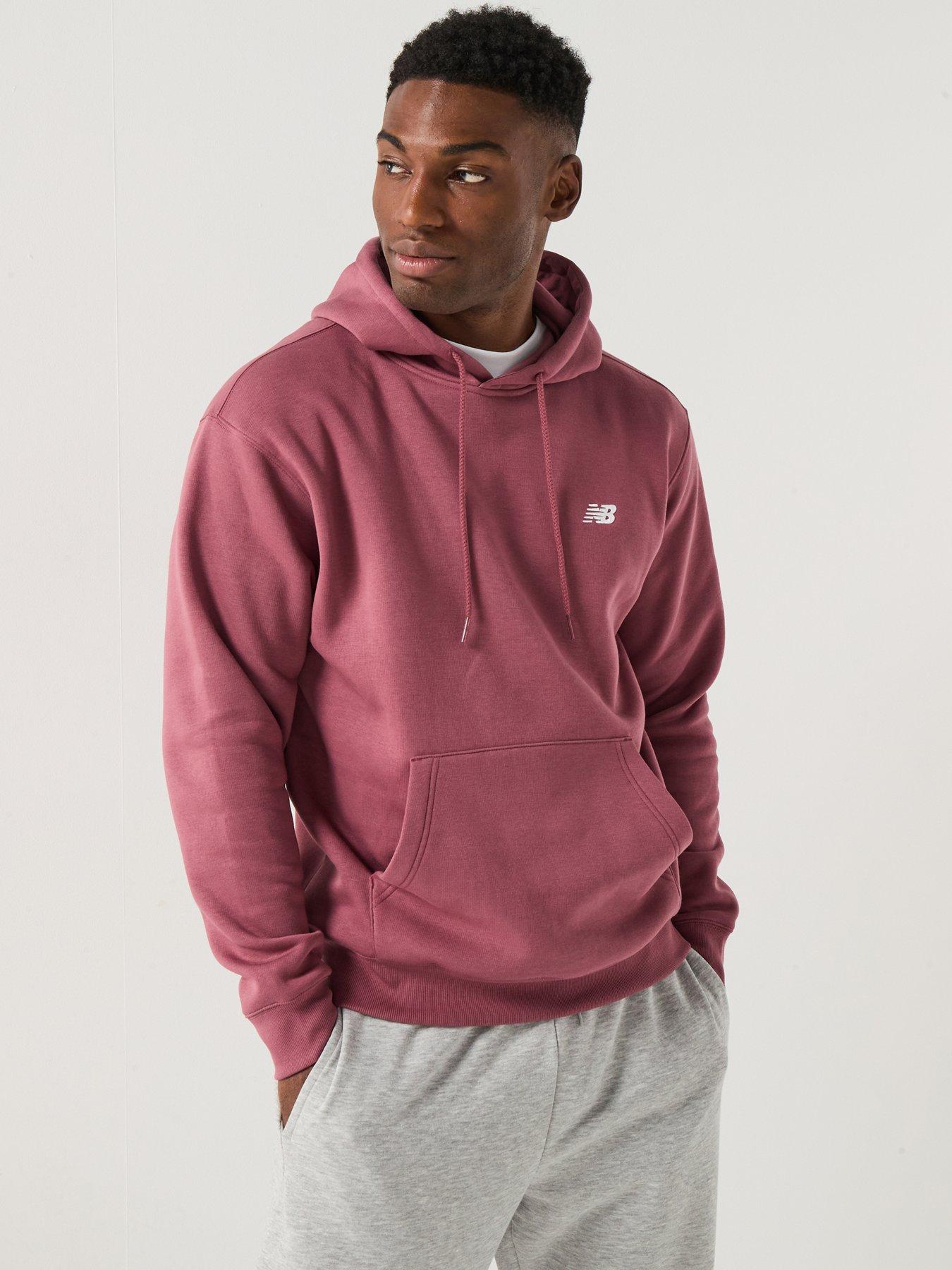 undefined Mens Sports Essential Fleece Hoodie - Burgundy