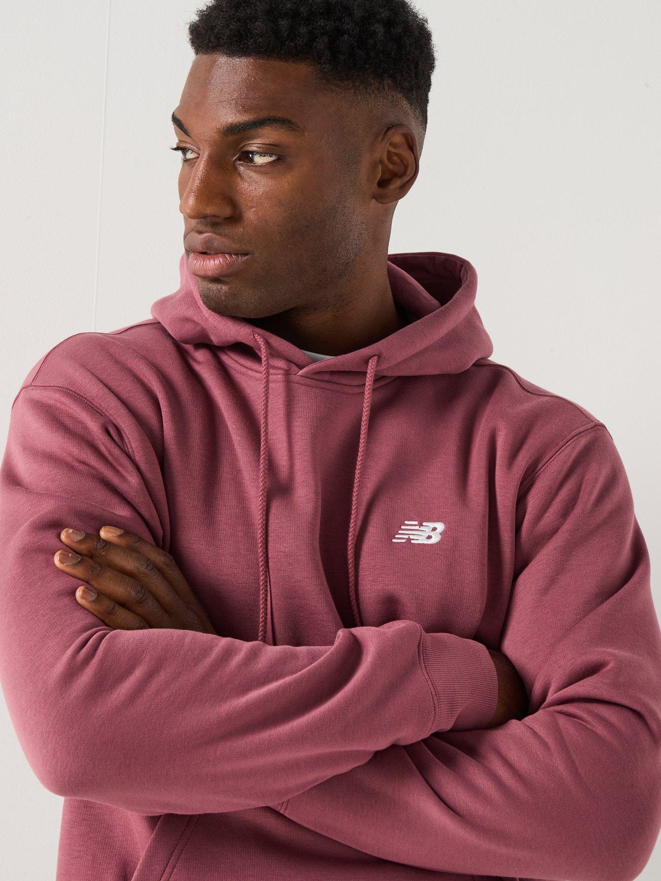 Image 4 of 6 of New Balance Mens Sports Essential Fleece Hoodie - Burgundy
