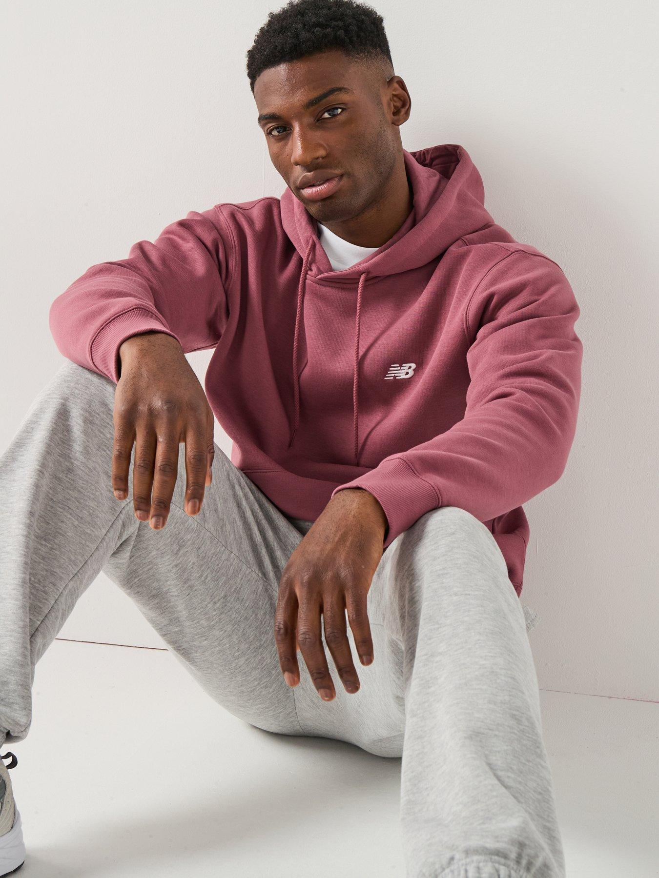 Image 5 of 6 of New Balance Mens Sports Essential Fleece Hoodie - Burgundy