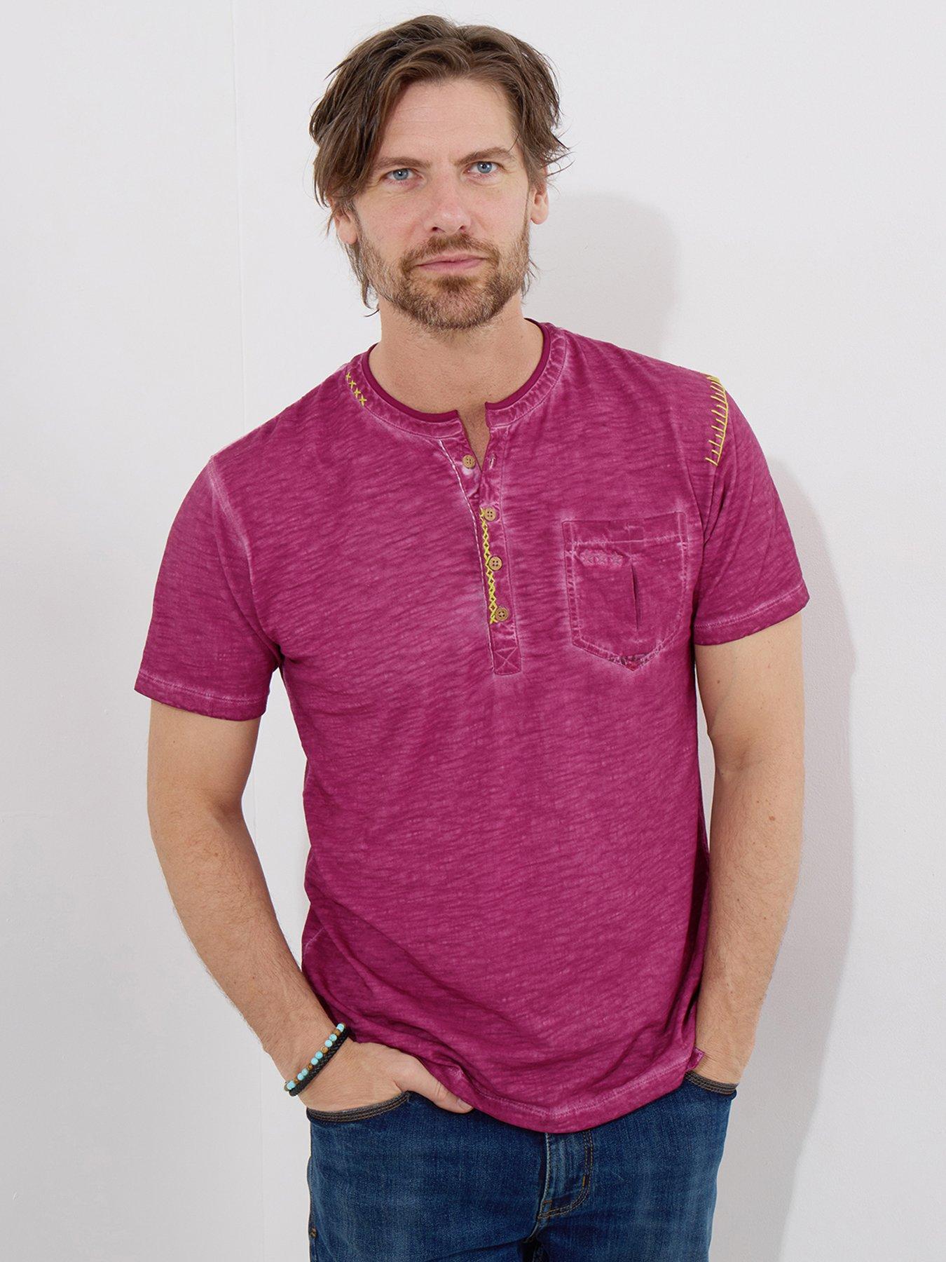 joe-browns-carefree-customised-henley-t-shirt-purple
