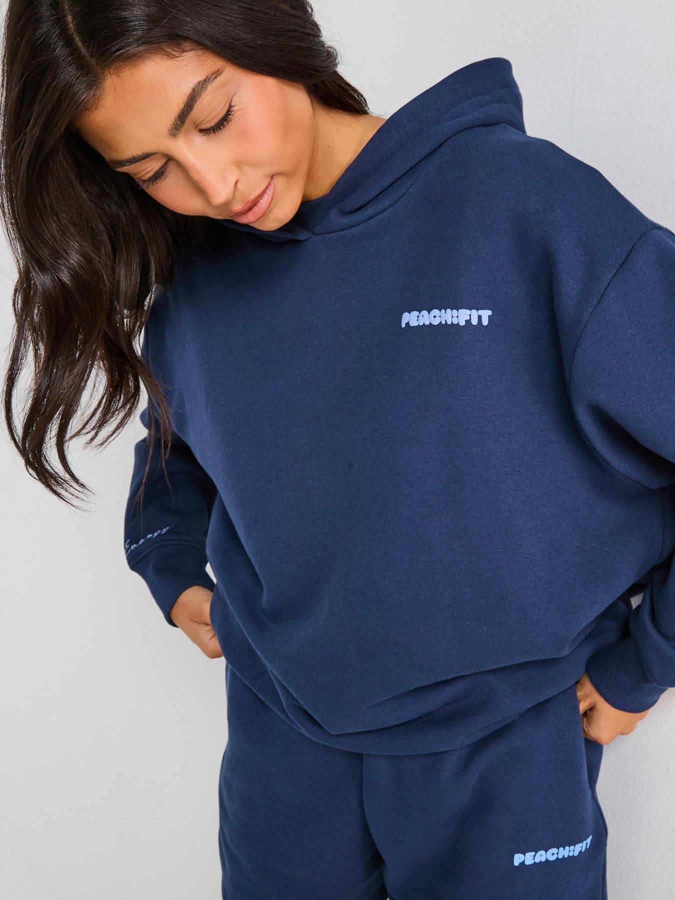 Peach Fit Womens Cozy Season Hoodie - Navy