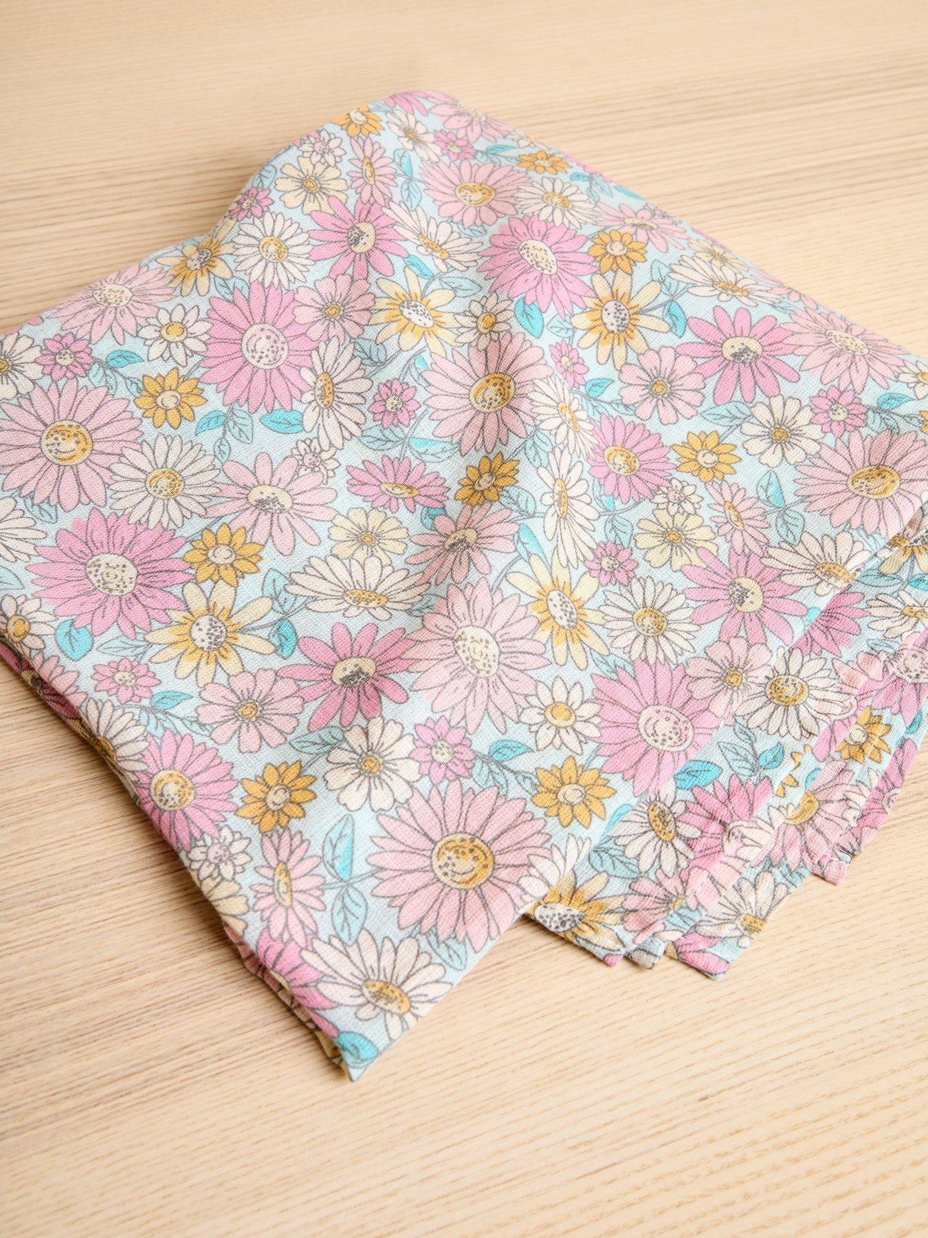 undefined Extra Large Floral Print Muslin