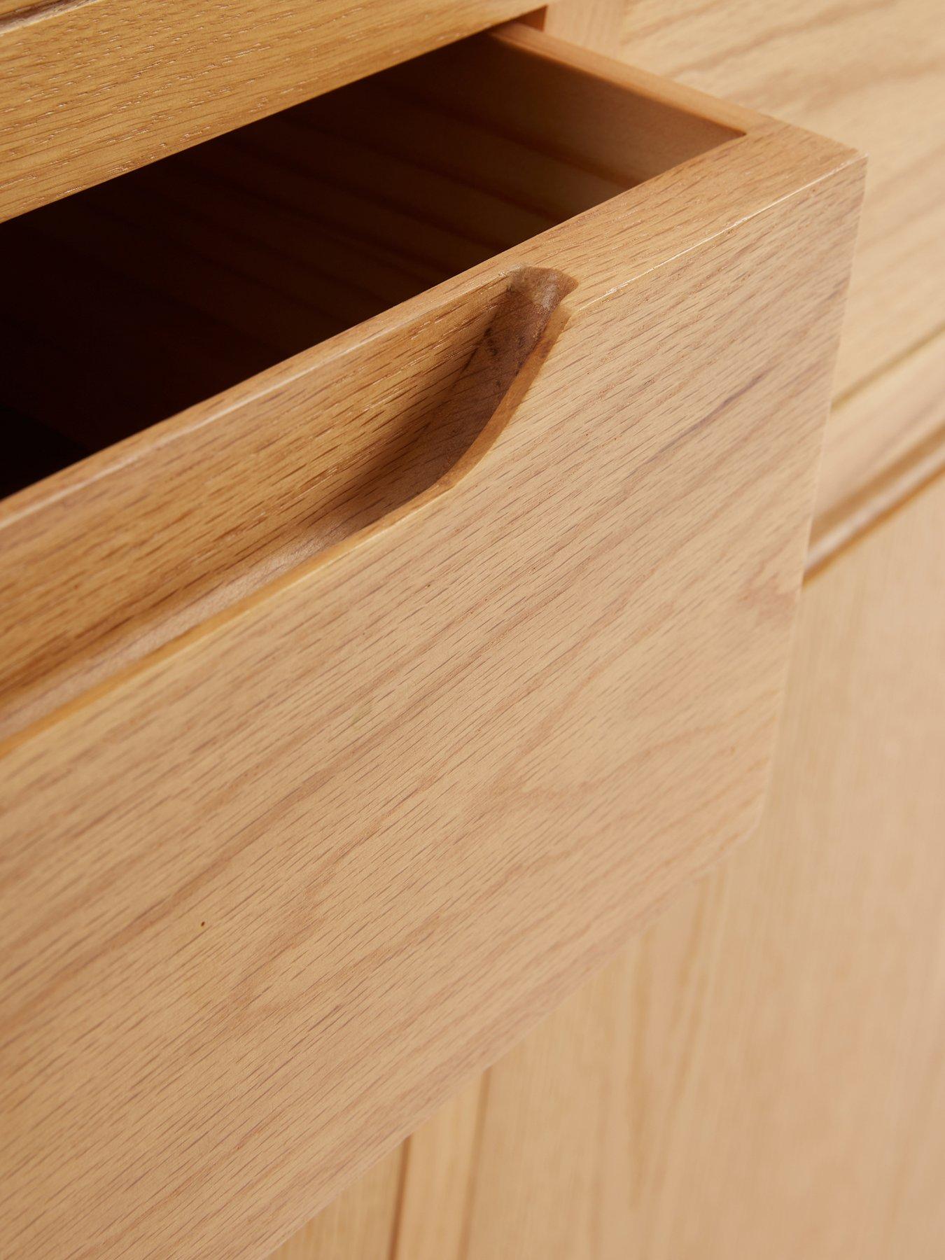 Image 6 of 7 of Very Home Saxon Large Ready Assembled Sideboard - Oak