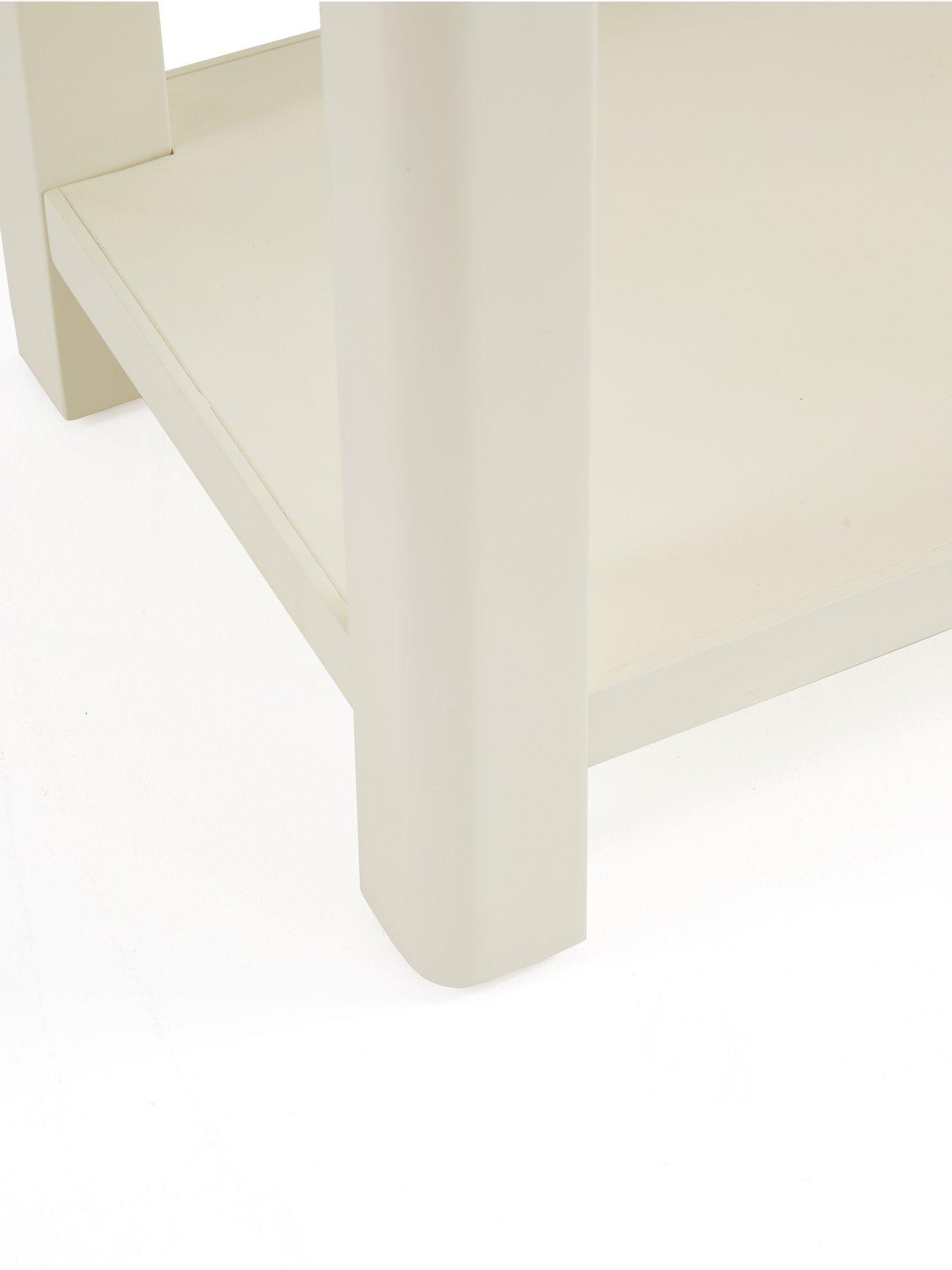 Image 6 of 7 of Very Home Saxon Ready Assembled 2 Drawer Console Table with Shelf - Cream/Oak