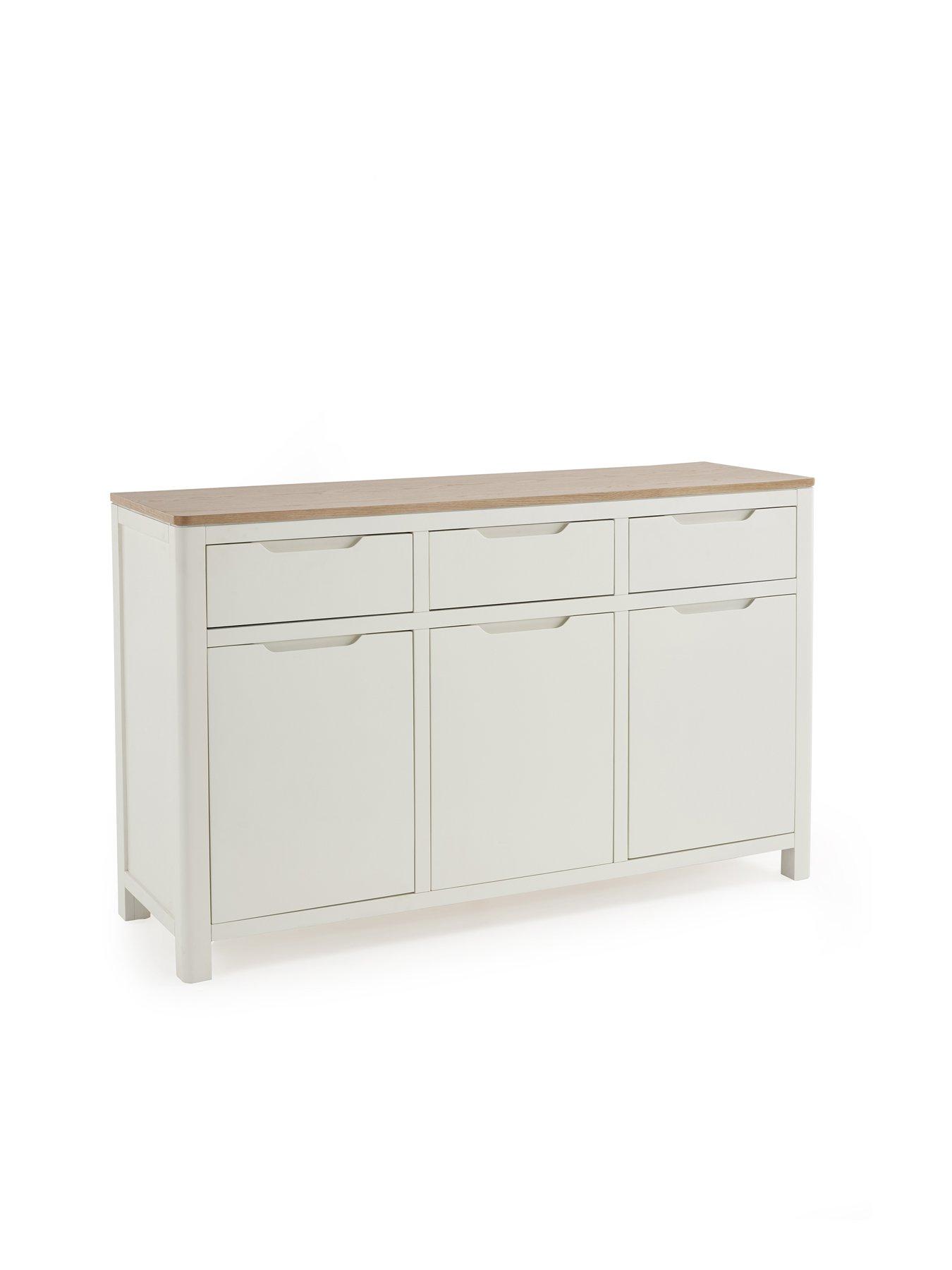 Image 3 of 7 of Very Home Saxon Large Ready Assembled&nbsp;Sideboard - Cream/Oak