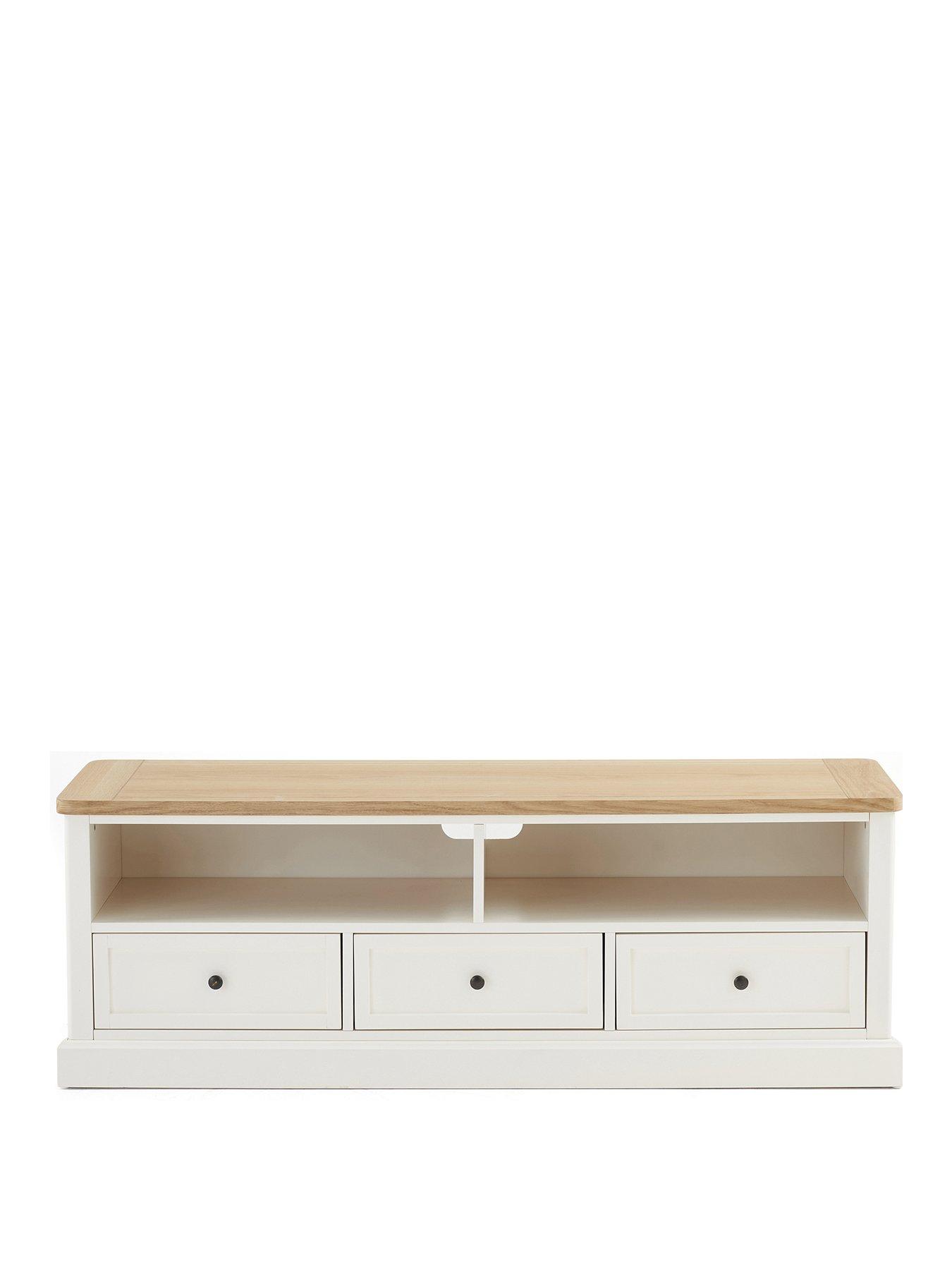 Image 2 of 7 of Very Home Charlton TV Unit fits&nbsp;up To 65" TV&nbsp;in Ivory/Oak&nbsp;- FSC&reg; Certified