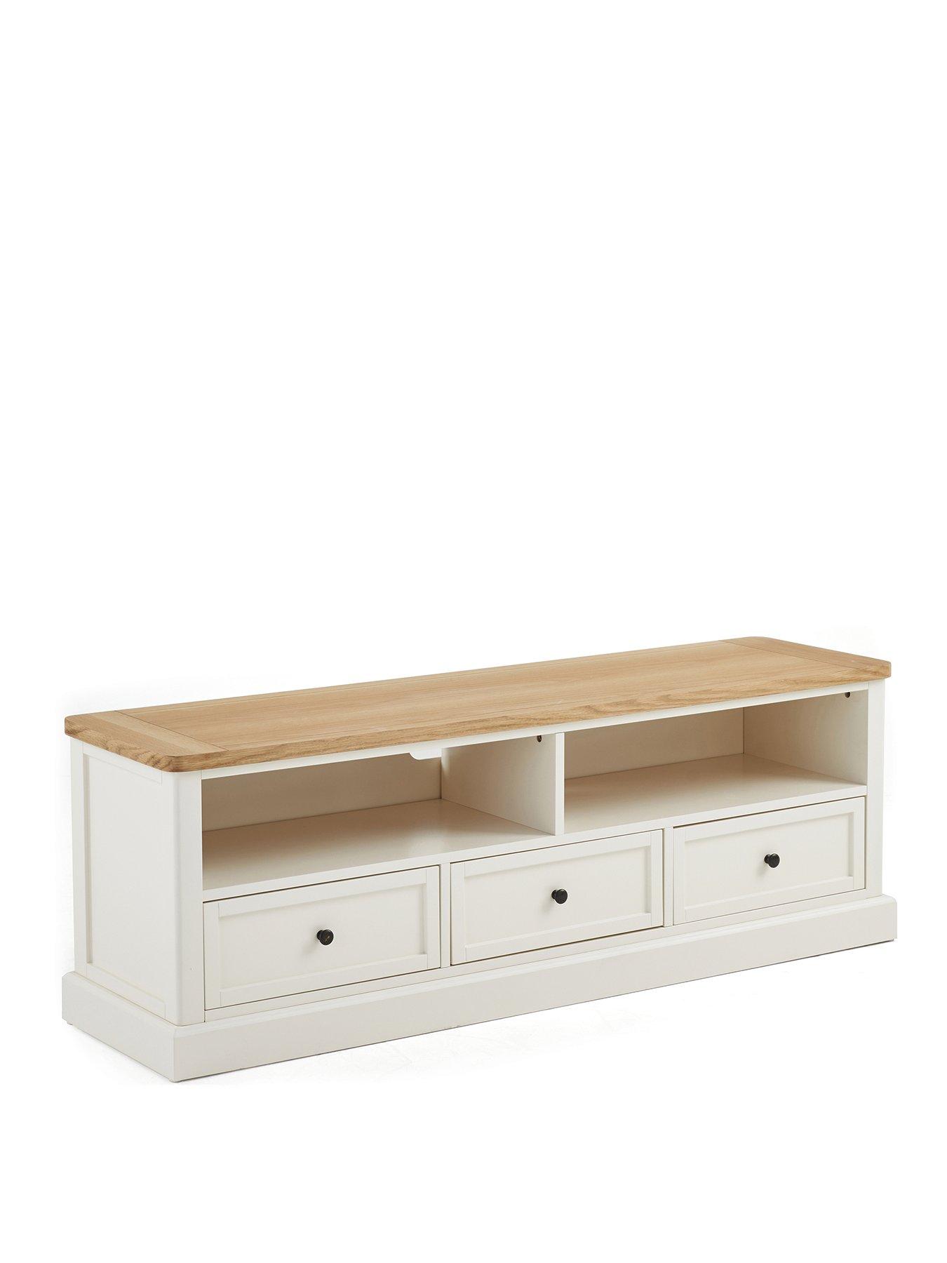 Image 3 of 7 of Very Home Charlton TV Unit fits&nbsp;up To 65" TV&nbsp;in Ivory/Oak&nbsp;- FSC&reg; Certified